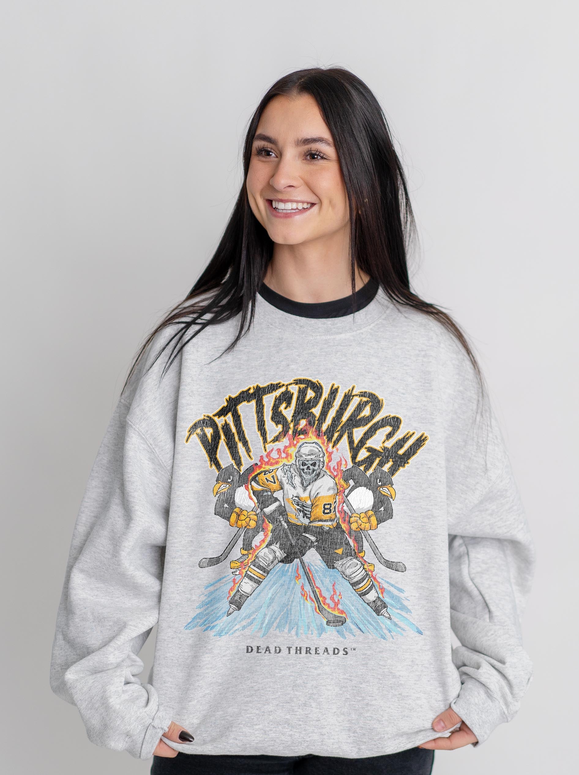 PITTSBURGH HOCKEY CREWNECK SWEATSHIRT – Sweatshirt – Dead Threads Apparel