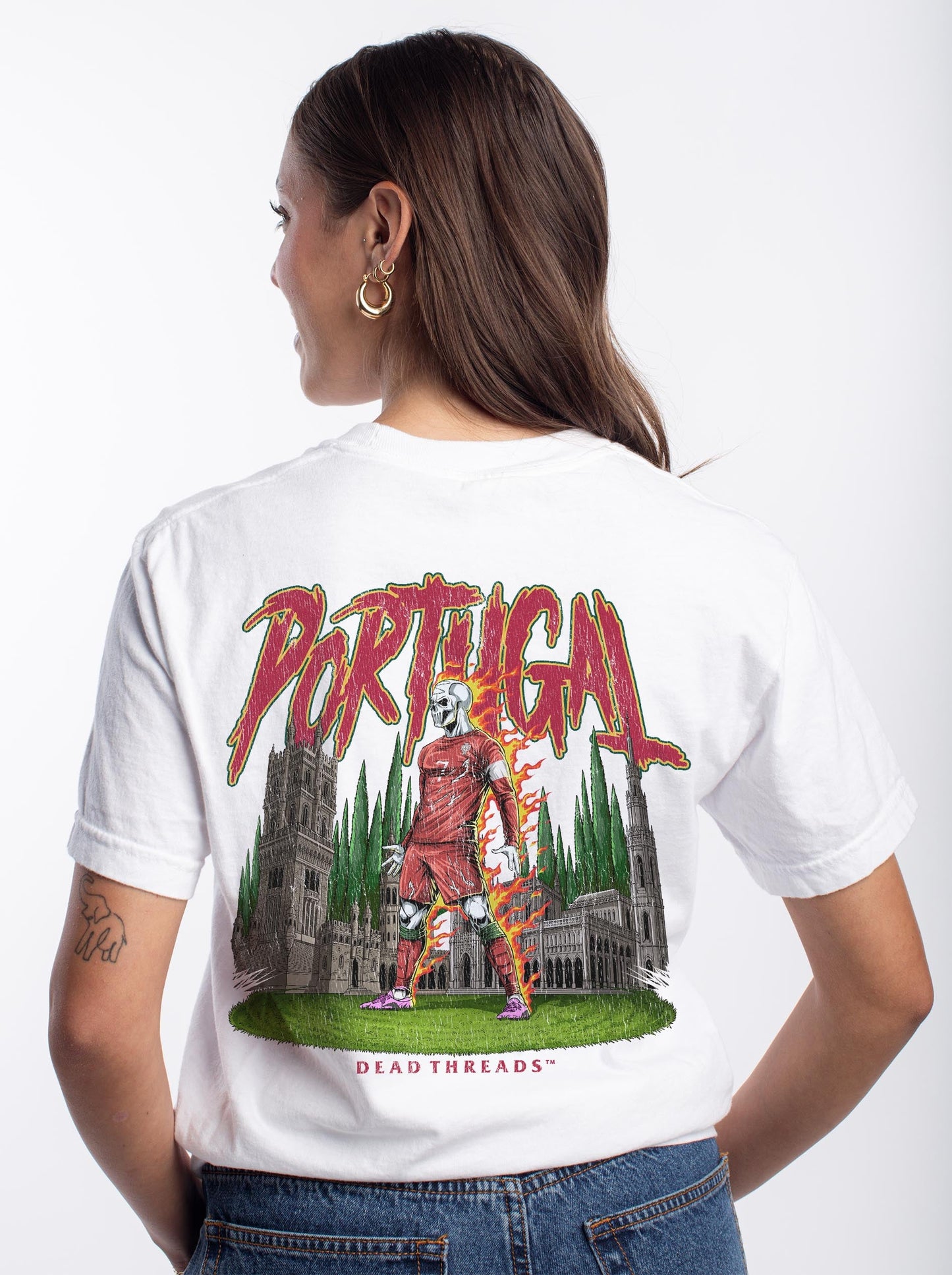 PORTUGAL SOCCER - “3 SKULL” PREMIUM T-SHIRT – T-Shirt – Dead Threads Apparel