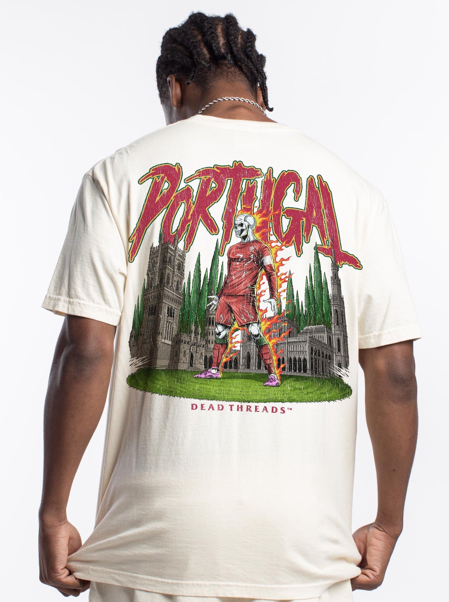 PORTUGAL SOCCER - “3 SKULL” PREMIUM T-SHIRT – T-Shirt – Dead Threads Apparel