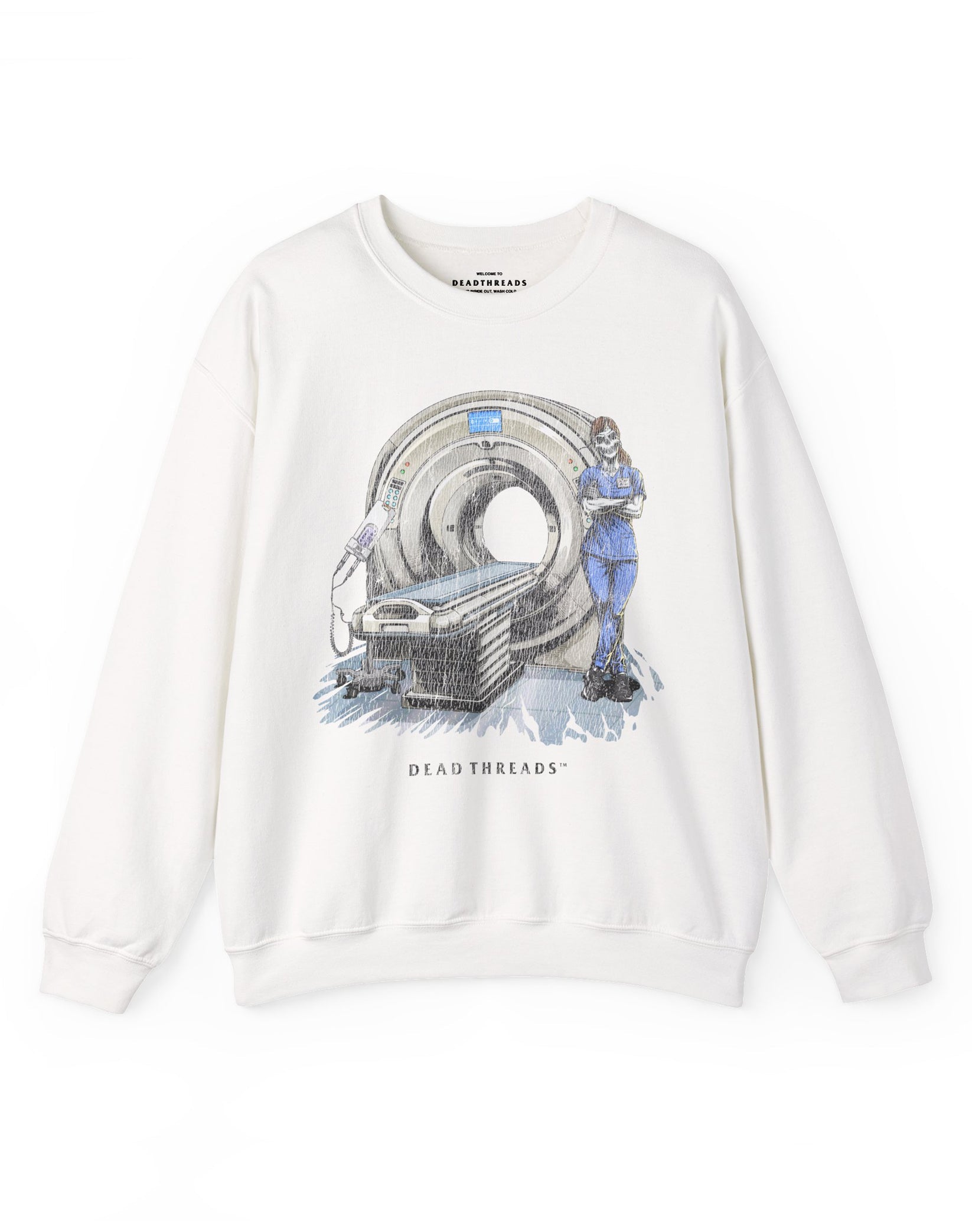 RADIATION REAPER (CT, FEMALE) CREWNECK SWEATSHIRT – Sweatshirt – Dead Threads Apparel