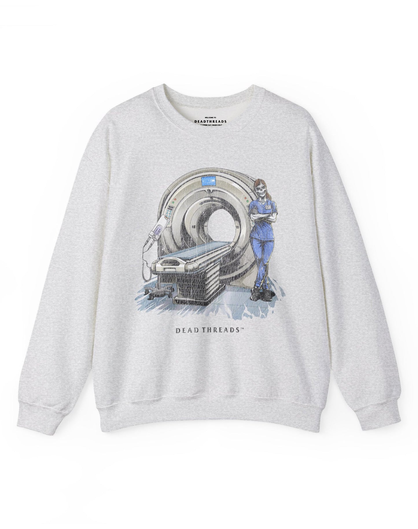 RADIATION REAPER (CT, FEMALE) CREWNECK SWEATSHIRT – Sweatshirt – Dead Threads Apparel