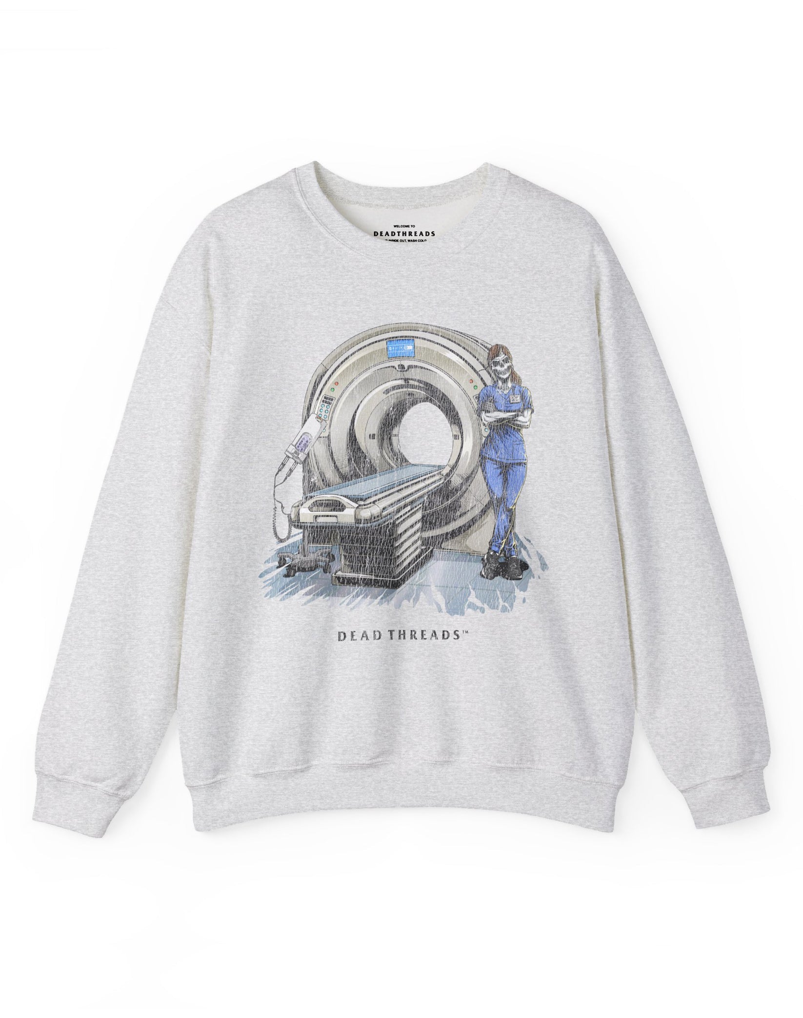 RADIATION REAPER (CT, FEMALE) CREWNECK SWEATSHIRT – Sweatshirt – Dead Threads Apparel
