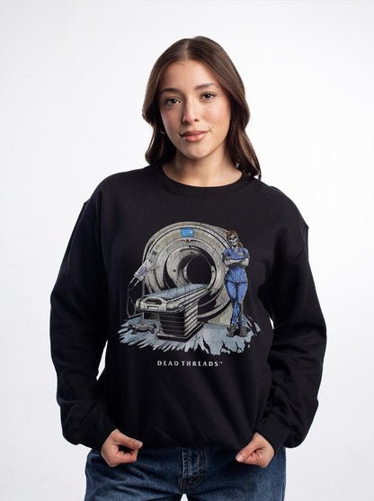 RADIATION REAPER (CT, FEMALE) CREWNECK SWEATSHIRT – Sweatshirt – Dead Threads Apparel