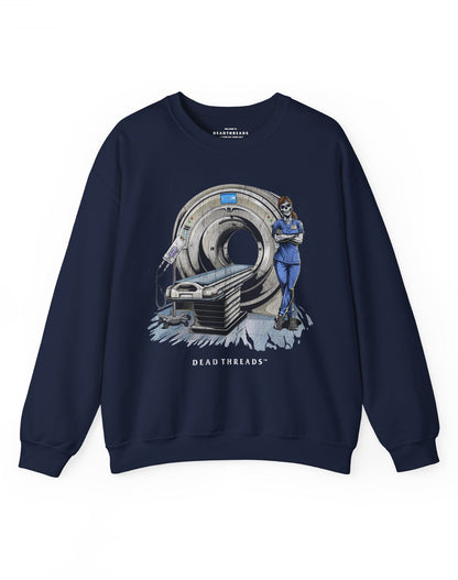 RADIATION REAPER (CT, FEMALE) CREWNECK SWEATSHIRT – Sweatshirt – Dead Threads Apparel
