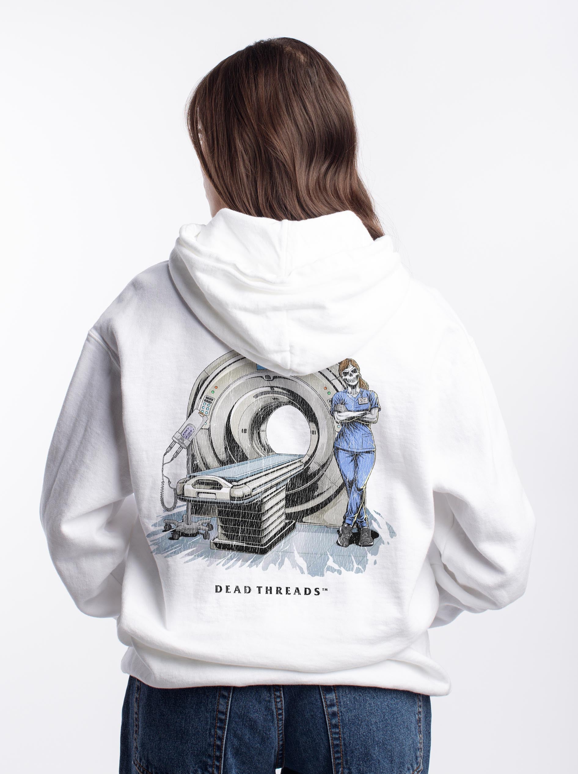 RADIATION REAPER (CT, FEMALE) - “DT ESSENTIAL" HOODIE – Hoodie – Dead Threads Apparel