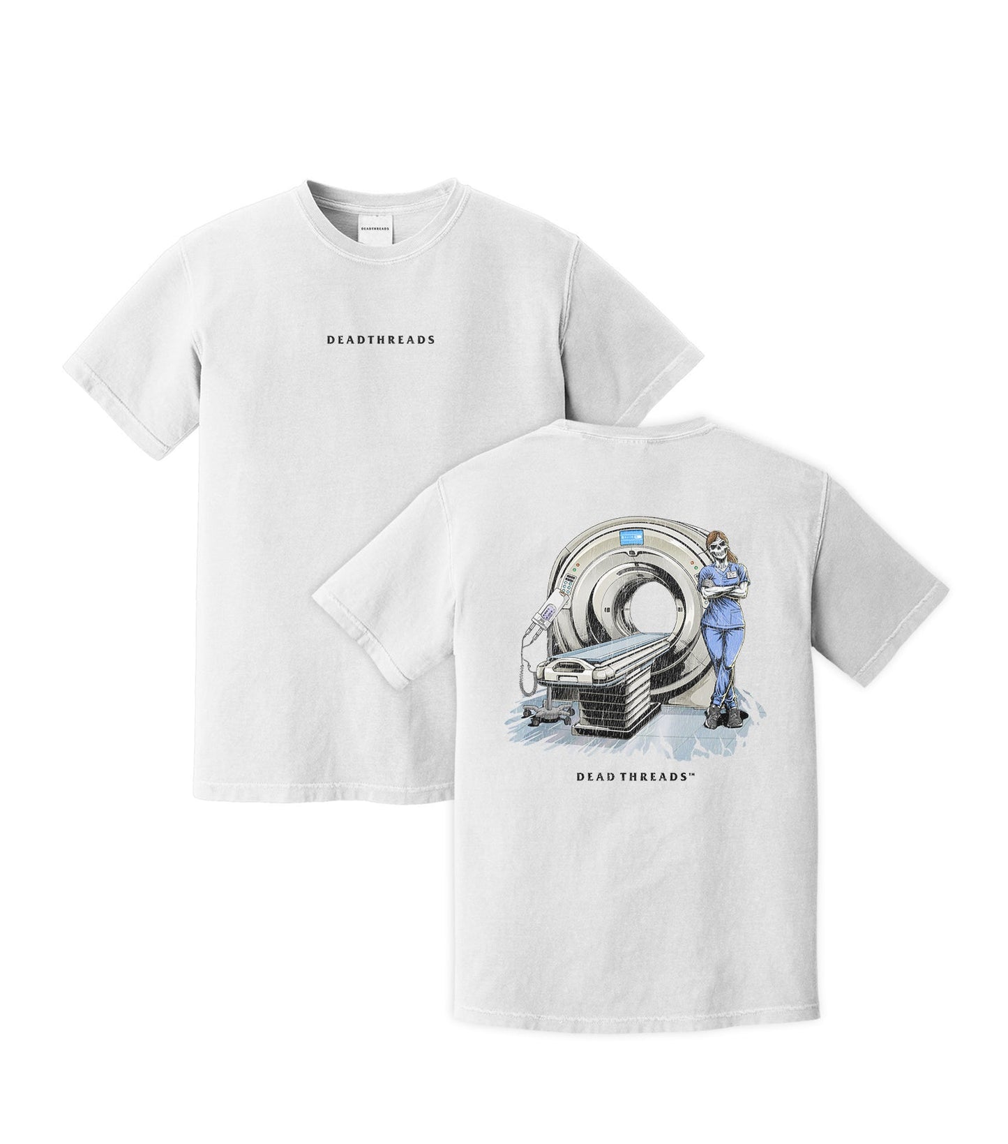 RADIATION REAPER (CT, FEMALE) - “DT ESSENTIAL" PREMIUM T - SHIRT – T-Shirt – Dead Threads Apparel