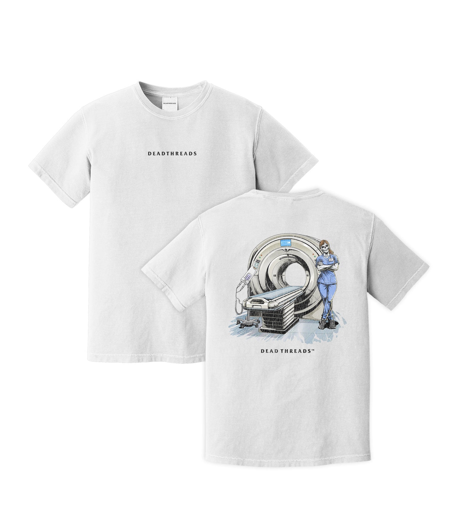 RADIATION REAPER (CT, FEMALE) - “DT ESSENTIAL" PREMIUM T - SHIRT – T-Shirt – Dead Threads Apparel