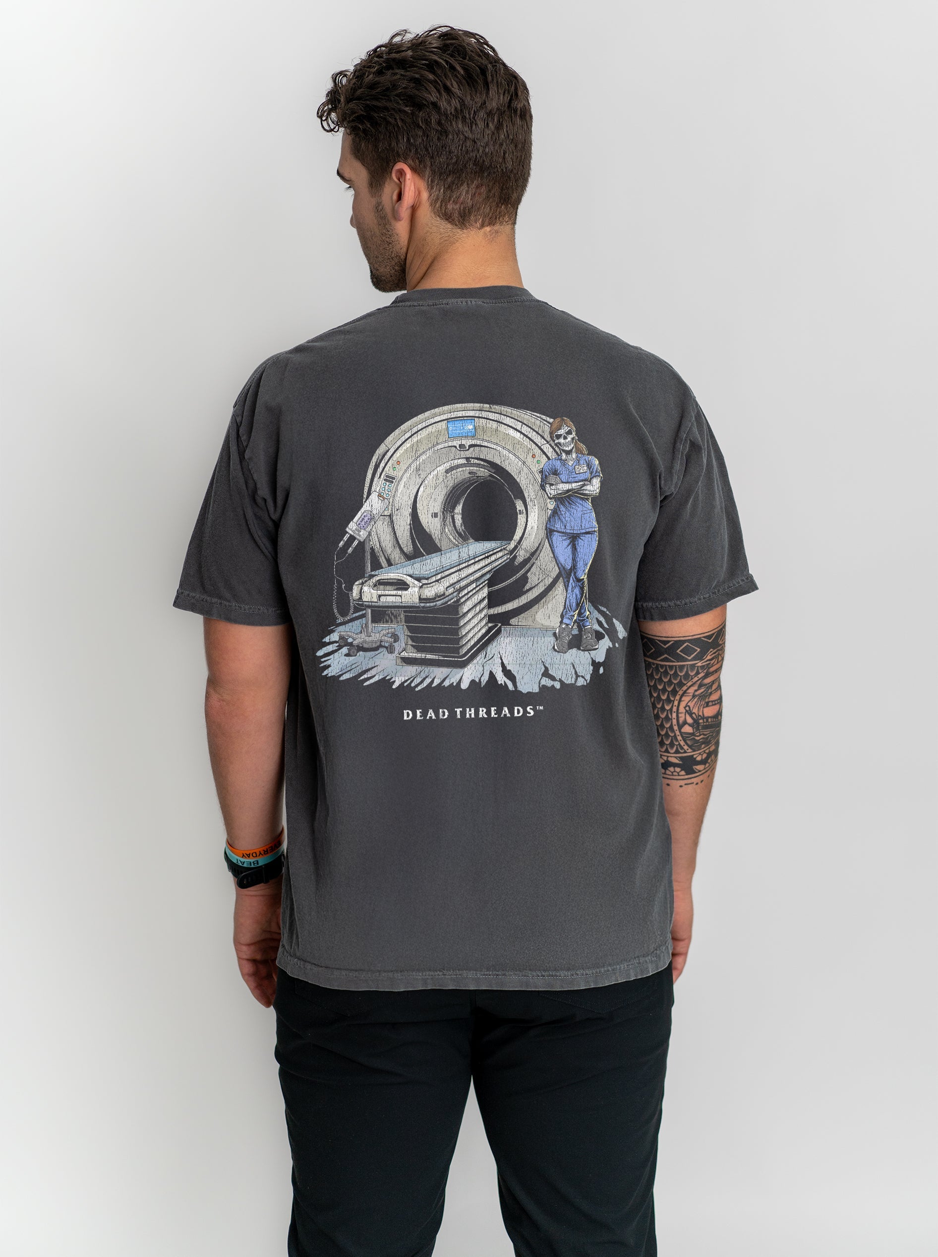 RADIATION REAPER (CT, FEMALE) - “DT ESSENTIAL" PREMIUM T - SHIRT – T-Shirt – Dead Threads Apparel