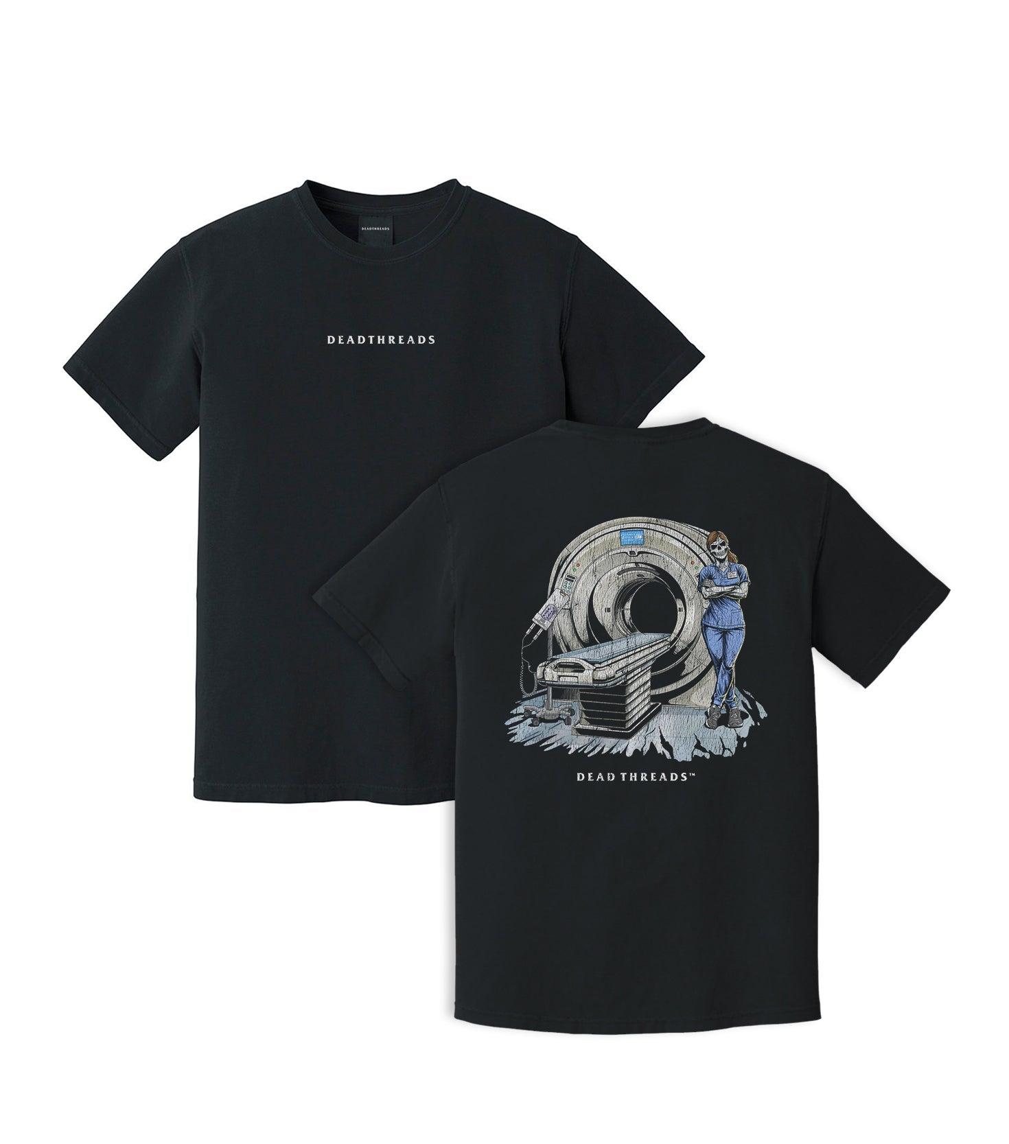 RADIATION REAPER (CT, FEMALE) - “DT ESSENTIAL" PREMIUM T - SHIRT – T-Shirt – Dead Threads Apparel