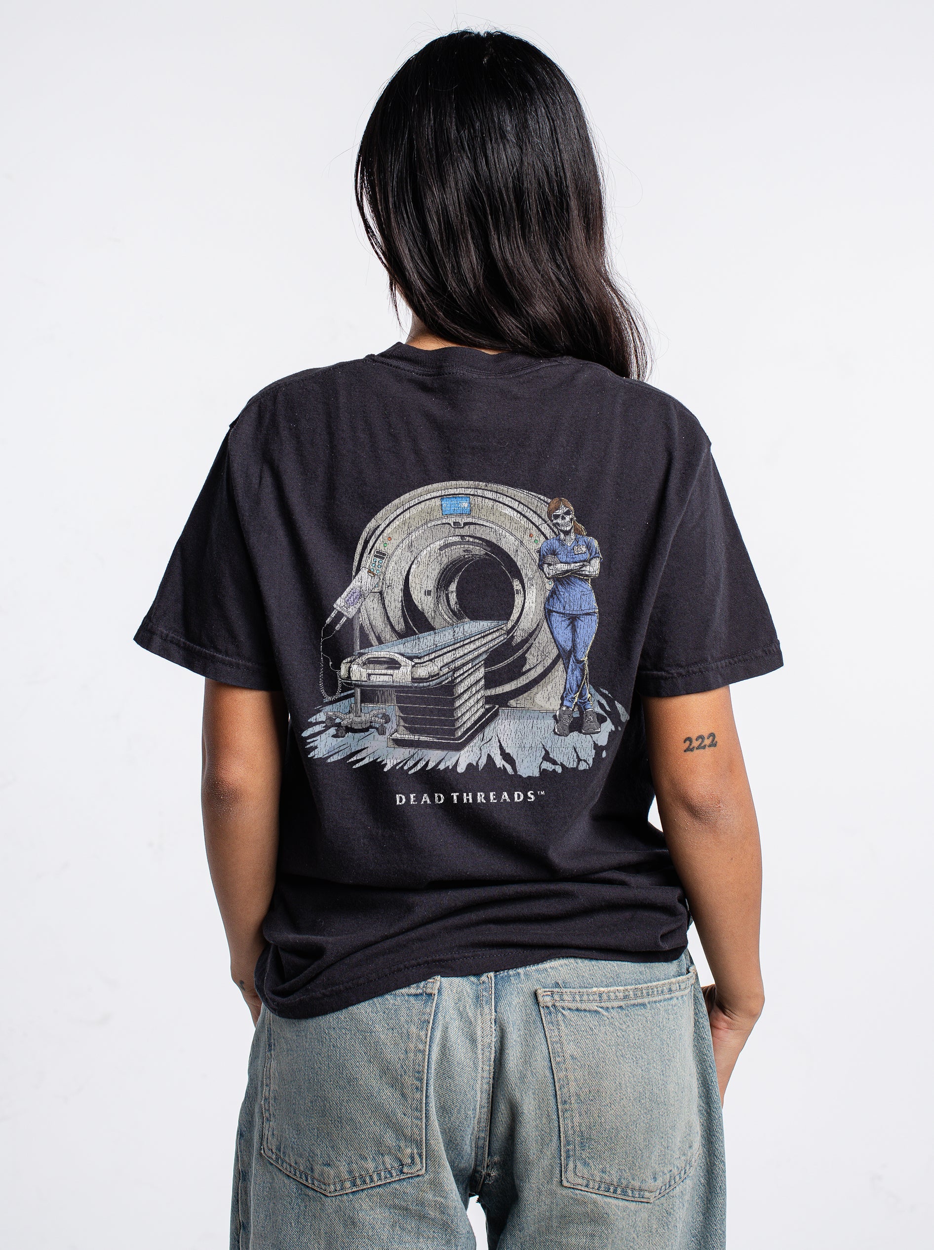 RADIATION REAPER (CT, FEMALE) - “DT ESSENTIAL" PREMIUM T - SHIRT – T-Shirt – Dead Threads Apparel