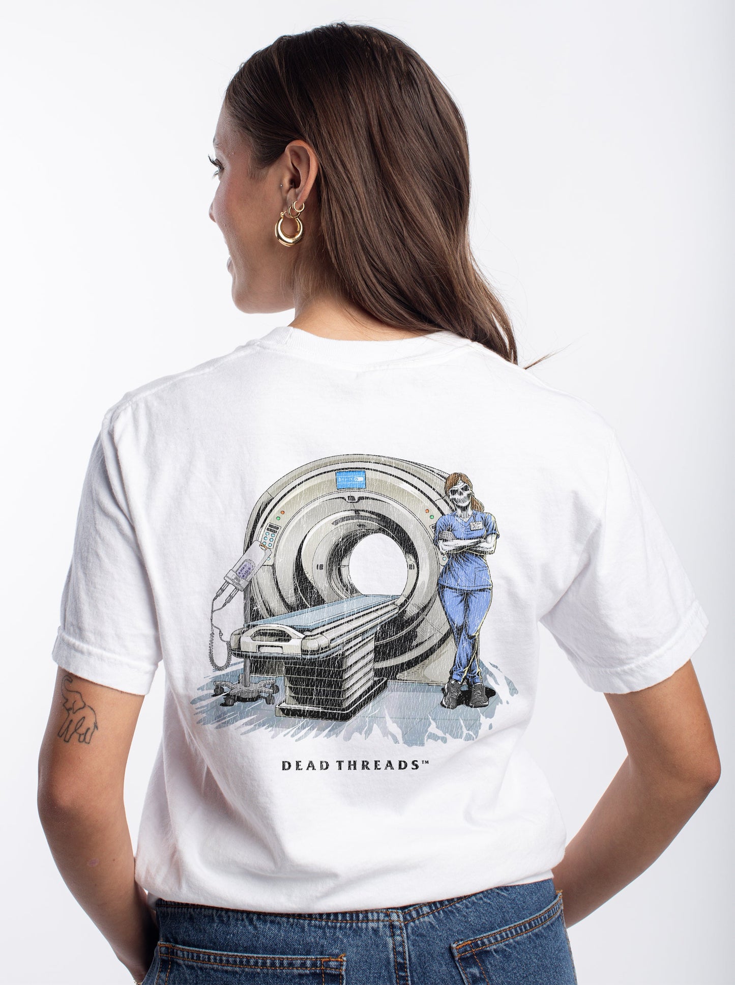 RADIATION REAPER (CT, FEMALE) - “DT ESSENTIAL" PREMIUM T - SHIRT – T-Shirt – Dead Threads Apparel