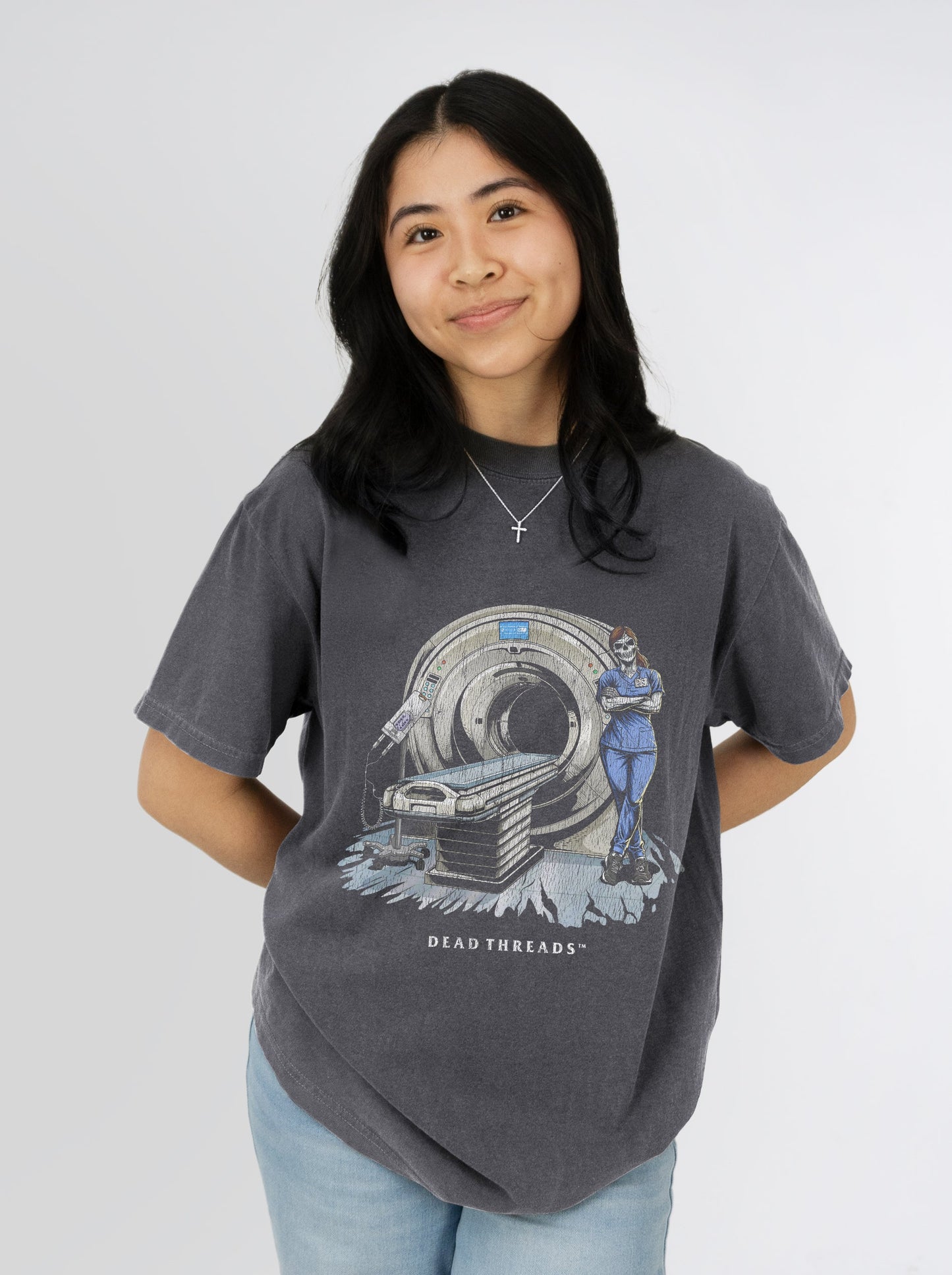 RADIATION REAPER (CT, FEMALE) – T-Shirt – Dead Threads Apparel