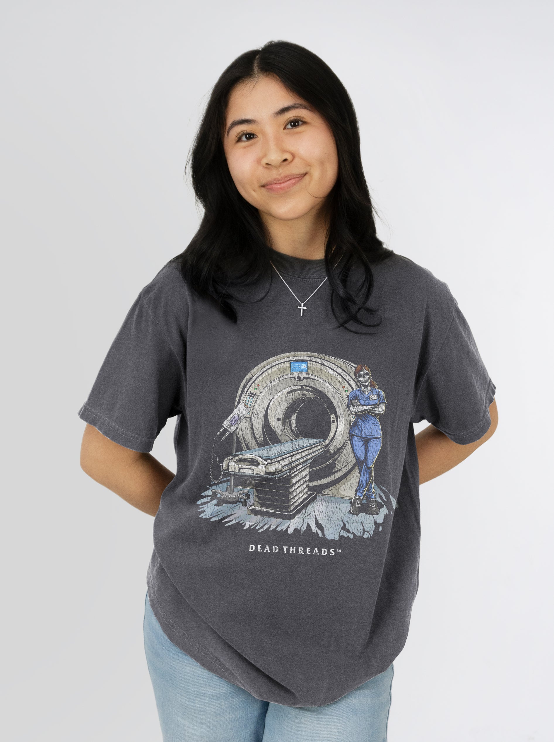 RADIATION REAPER (CT, FEMALE) – T-Shirt – Dead Threads Apparel
