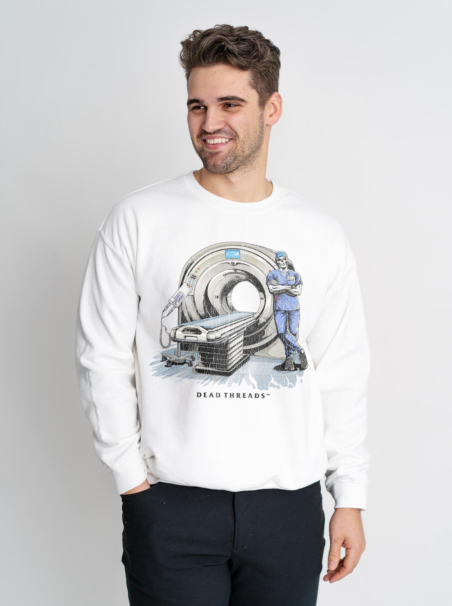 RADIATION REAPER (CT, MALE) CREWNECK SWEATSHIRT – Sweatshirt – Dead Threads Apparel