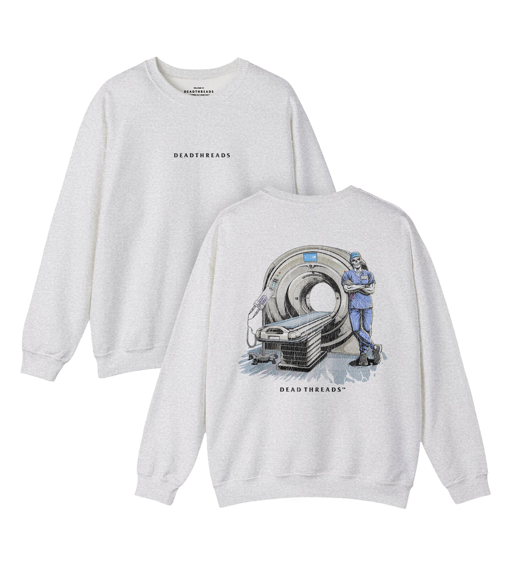 RADIATION REAPER (CT, MALE) - “DT ESSENTIAL" CREWNECK SWEATSHIRT – Sweatshirt – Dead Threads Apparel