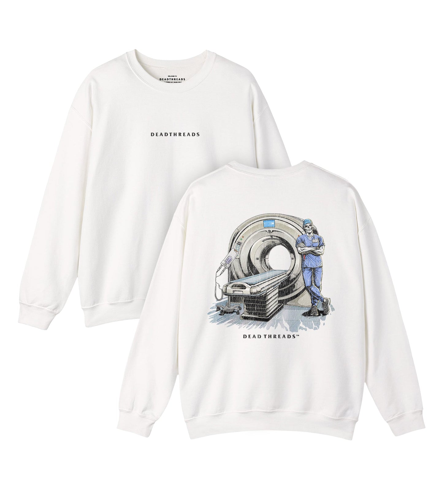 RADIATION REAPER (CT, MALE) - “DT ESSENTIAL" CREWNECK SWEATSHIRT – Sweatshirt – Dead Threads Apparel
