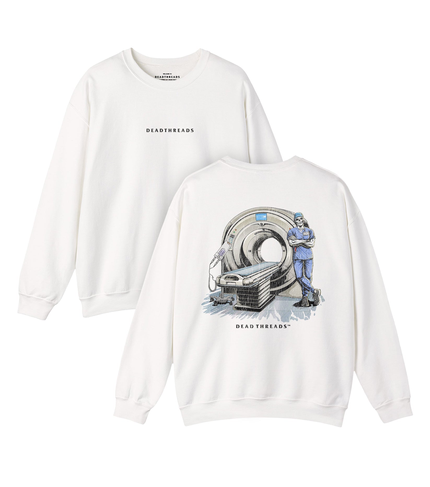 RADIATION REAPER (CT, MALE) - “DT ESSENTIAL" CREWNECK SWEATSHIRT – Sweatshirt – Dead Threads Apparel