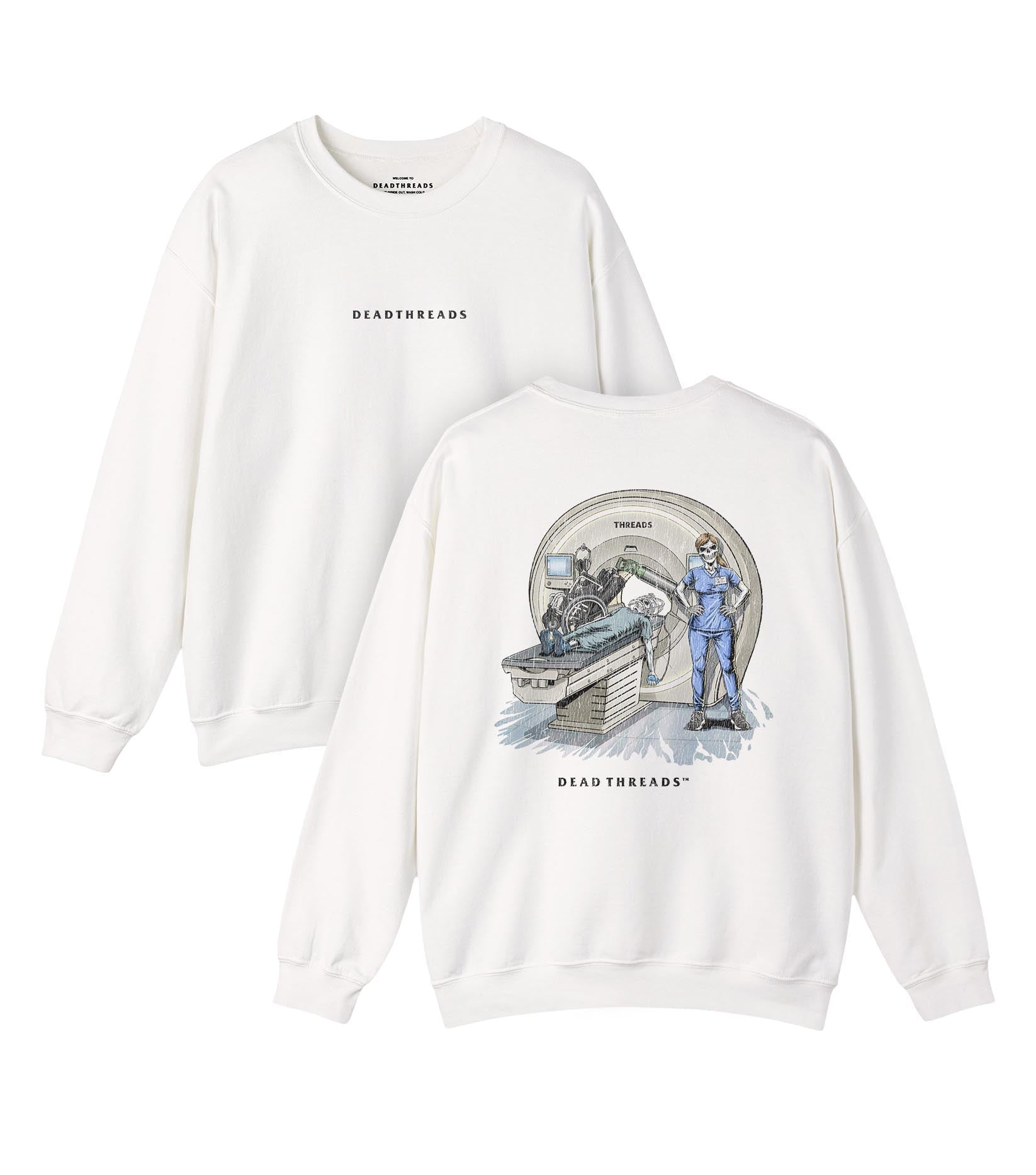 RADIATION REAPER (MRI, FEMALE) - “DT ESSENTIAL" CREWNECK SWEATSHIRT – Sweatshirt – Dead Threads Apparel