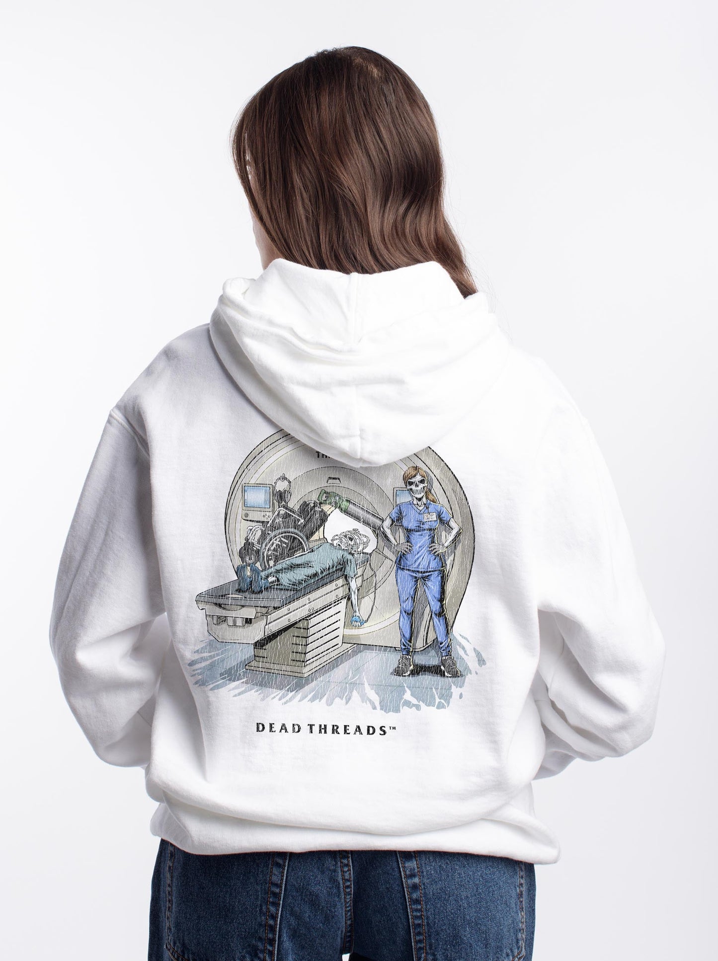 RADIATION REAPER (MRI, FEMALE) - “DT ESSENTIAL" HOODIE – Hoodie – Dead Threads Apparel