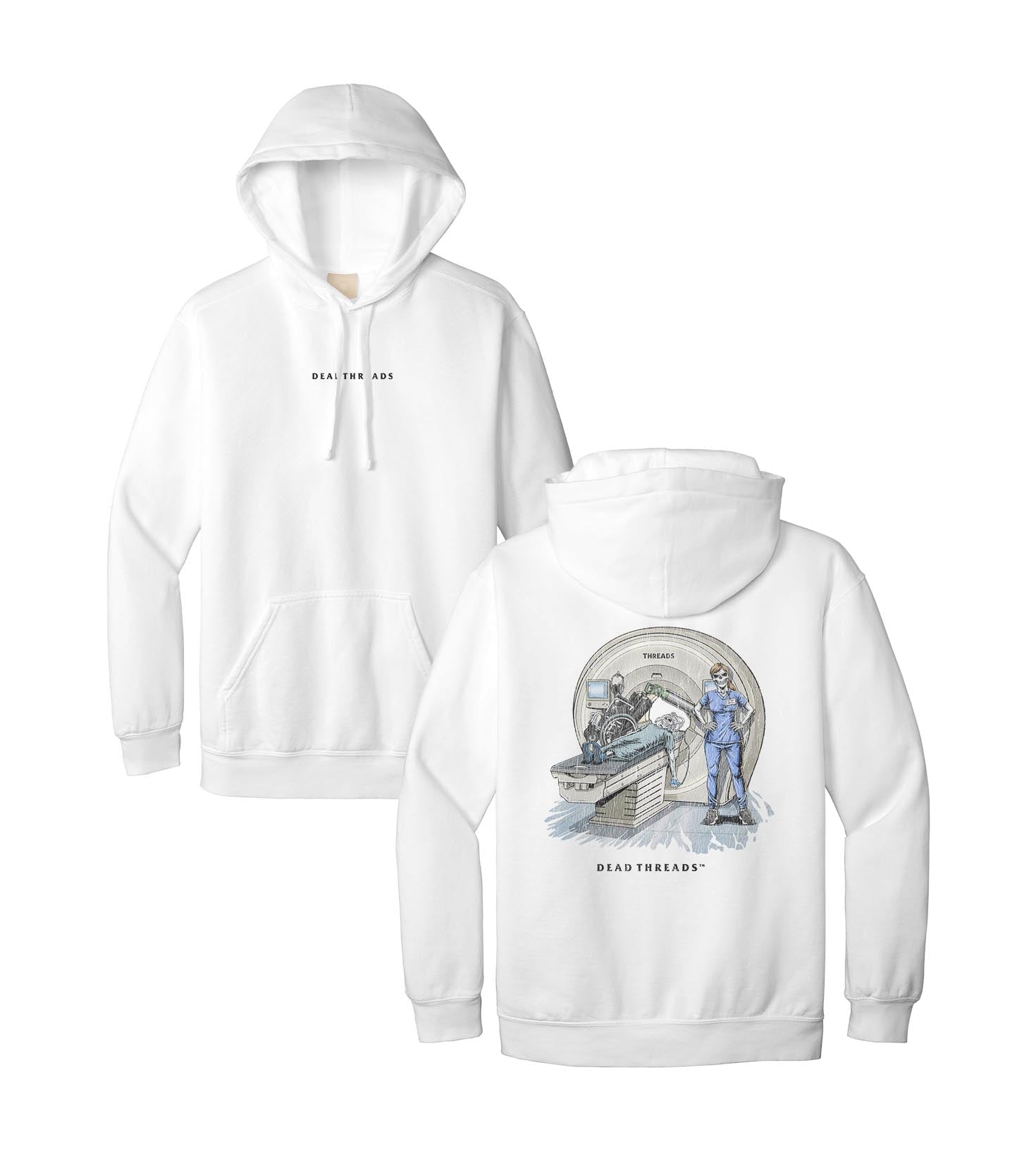 RADIATION REAPER (MRI, FEMALE) - “DT ESSENTIAL" HOODIE – Hoodie – Dead Threads Apparel