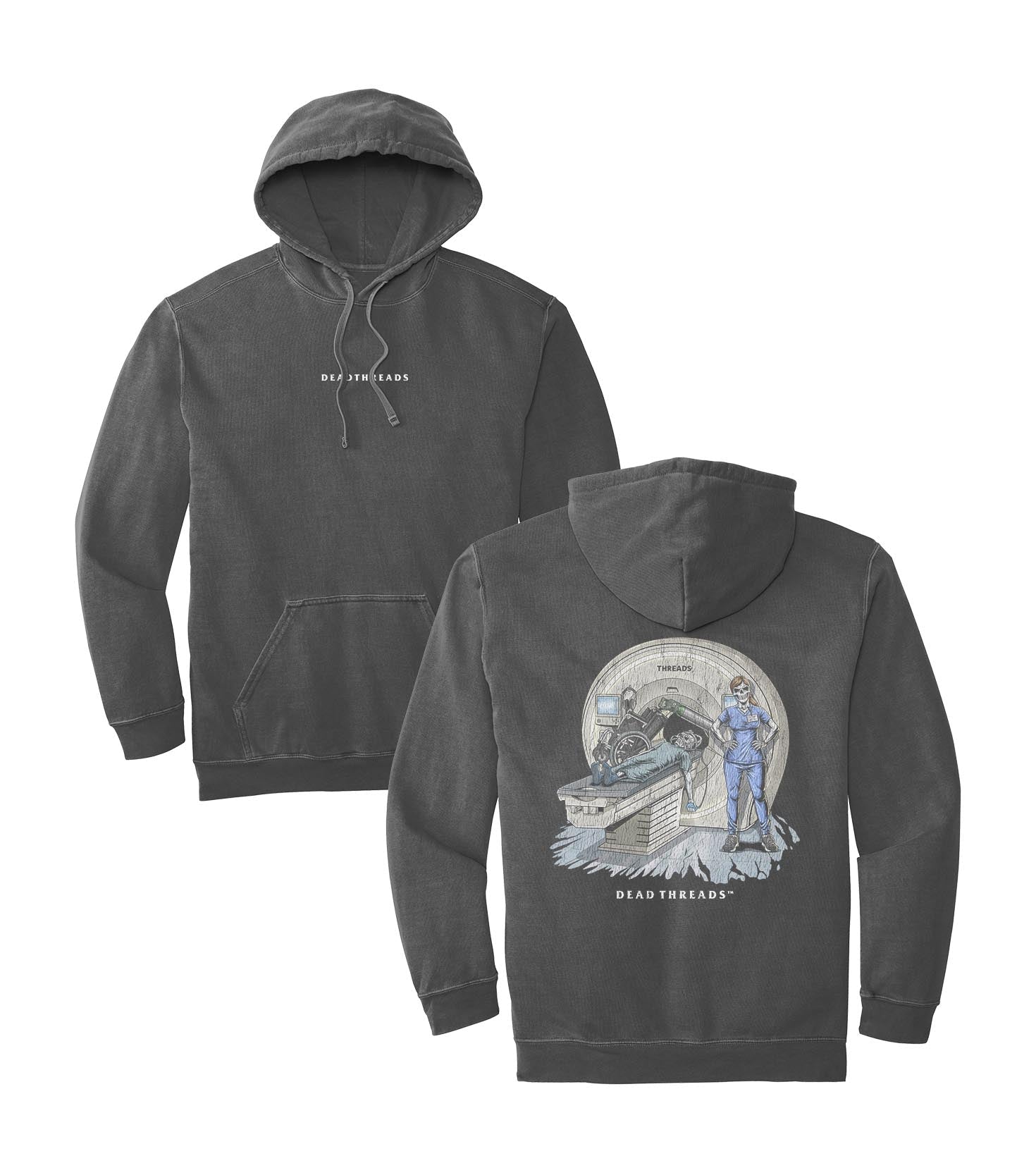 RADIATION REAPER (MRI, FEMALE) - “DT ESSENTIAL" HOODIE – Hoodie – Dead Threads Apparel