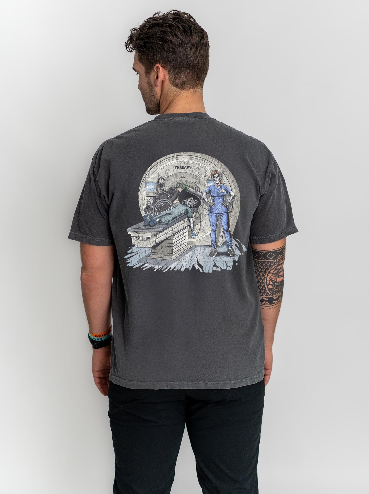 RADIATION REAPER (MRI, FEMALE) - “DT ESSENTIAL" PREMIUM T - SHIRT – T-Shirt – Dead Threads Apparel