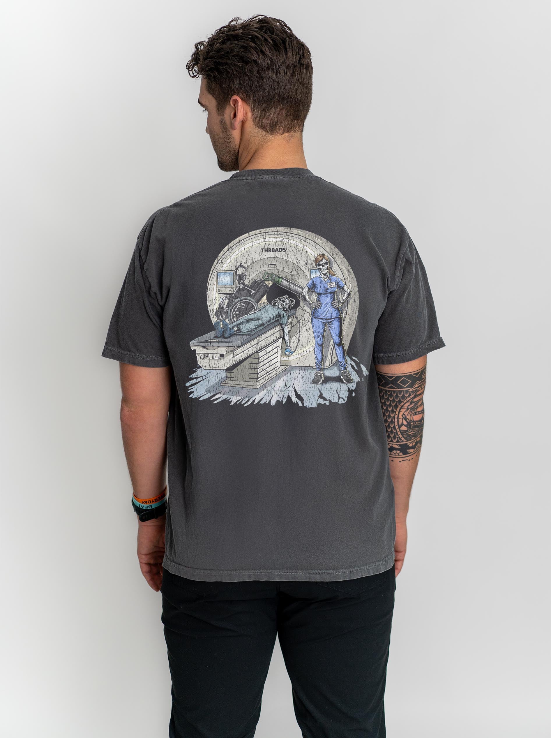 RADIATION REAPER (MRI, FEMALE) - “DT ESSENTIAL" PREMIUM T - SHIRT – T-Shirt – Dead Threads Apparel