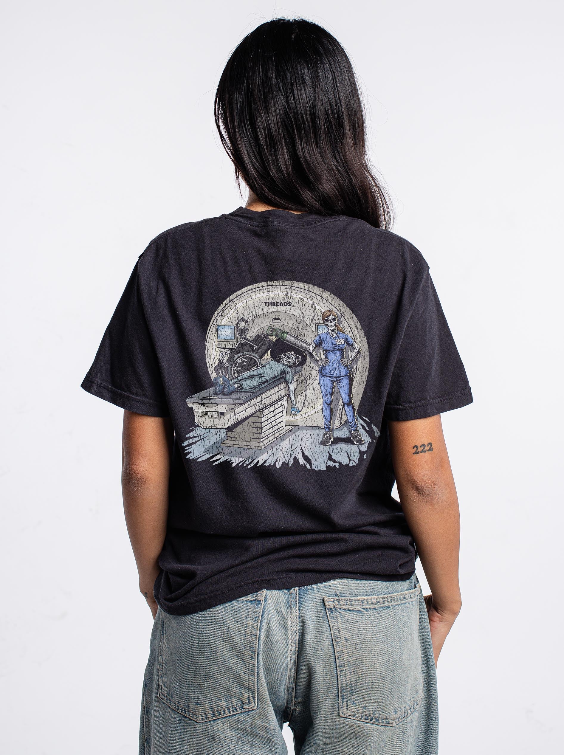 RADIATION REAPER (MRI, FEMALE) - “DT ESSENTIAL" PREMIUM T - SHIRT – T-Shirt – Dead Threads Apparel