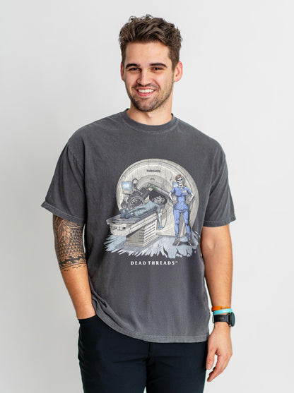 RADIATION REAPER (MRI, FEMALE) – T-Shirt – Dead Threads Apparel