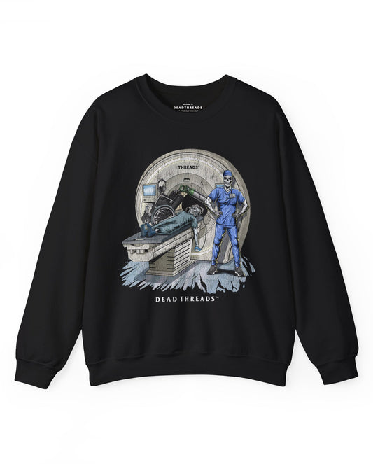 RADIATION REAPER (MRI, MALE) CREWNECK SWEATSHIRT – Sweatshirt – Dead Threads Apparel