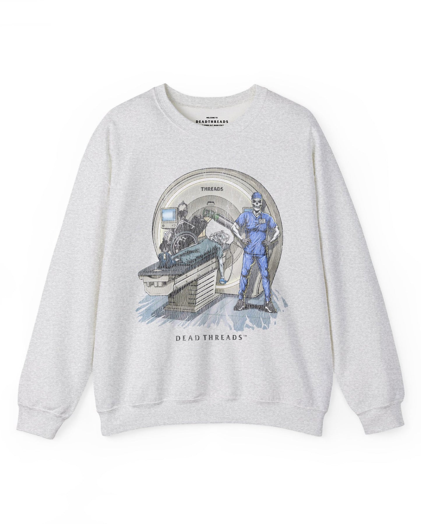 RADIATION REAPER (MRI, MALE) CREWNECK SWEATSHIRT – Sweatshirt – Dead Threads Apparel