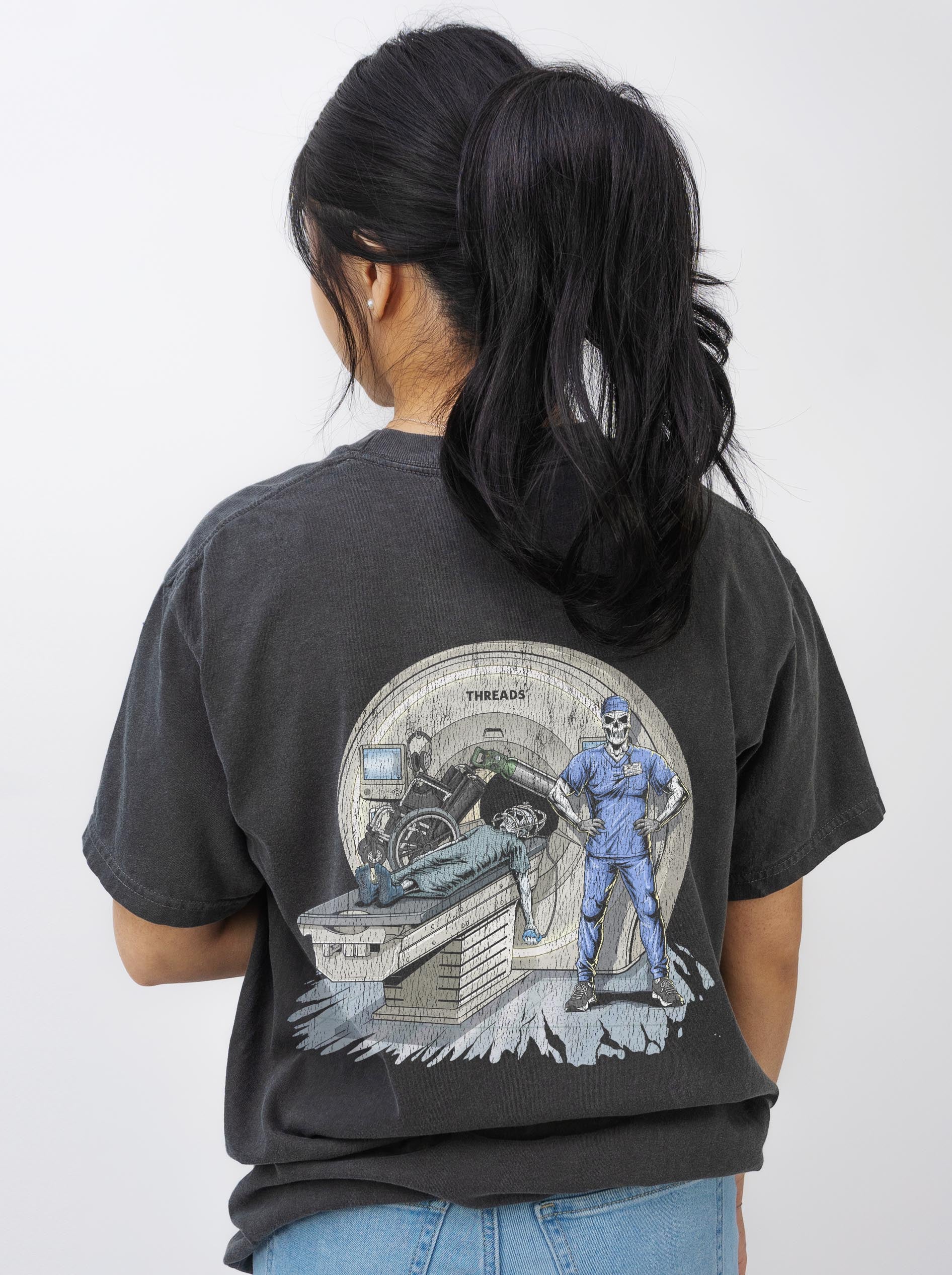 RADIATION REAPER (MRI, MALE) - “DT ESSENTIAL" PREMIUM T - SHIRT – T-Shirt – Dead Threads Apparel