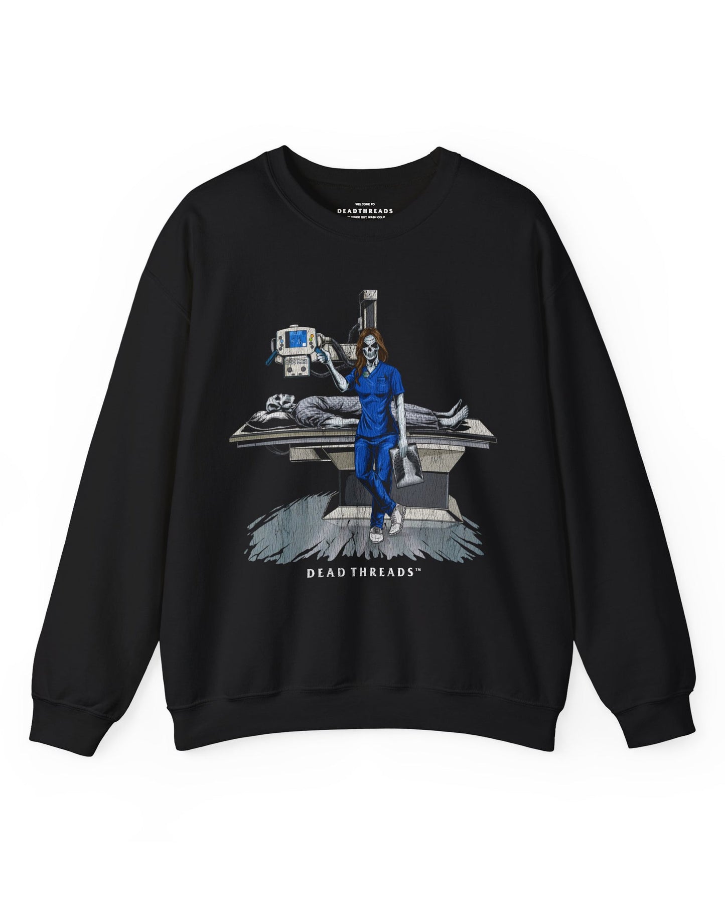 RADIATION REAPER (X - RAY, FEMALE) CREWNECK SWEATSHIRT – Sweatshirt – Dead Threads Apparel