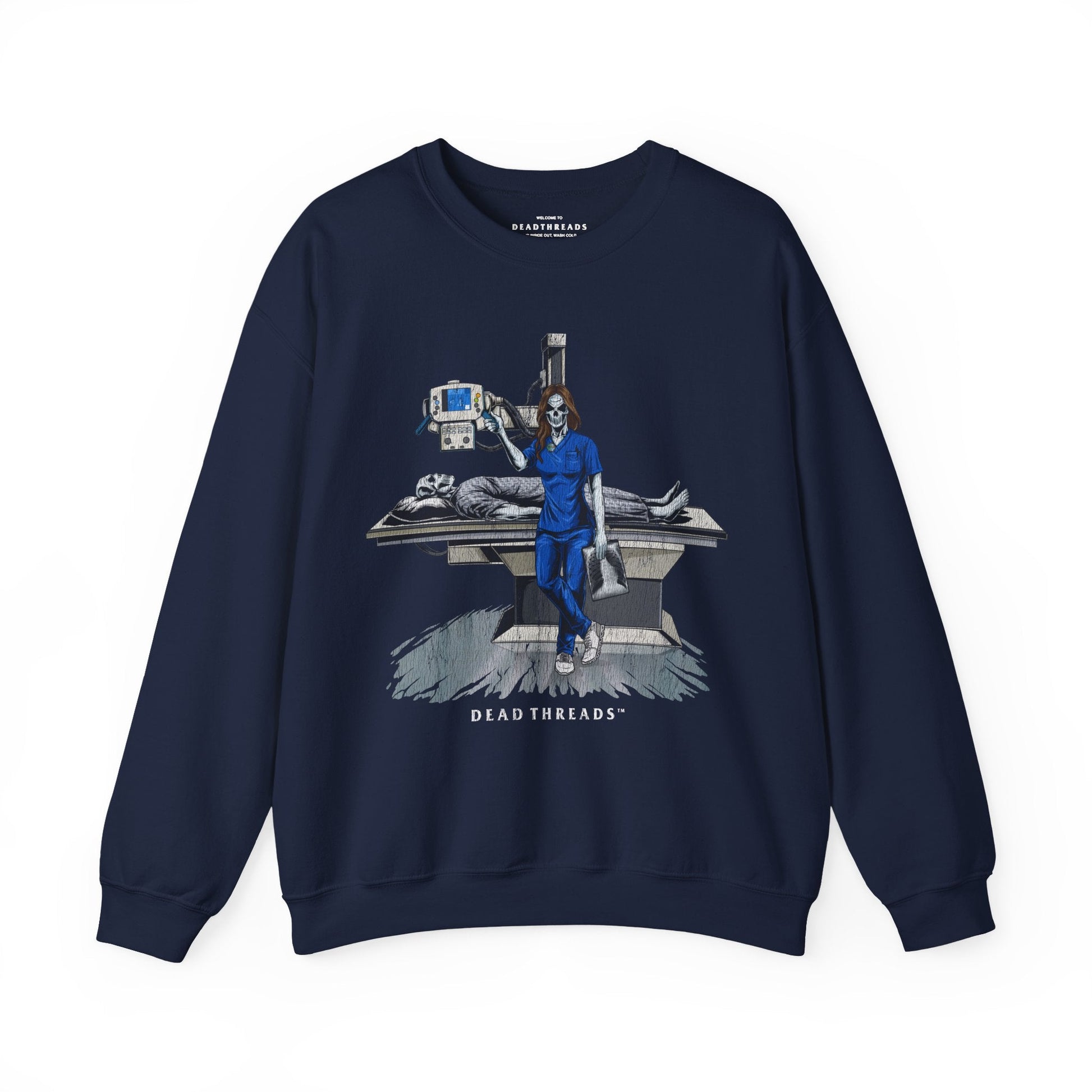 RADIATION REAPER (X - RAY, FEMALE) CREWNECK SWEATSHIRT – Sweatshirt – Dead Threads Apparel