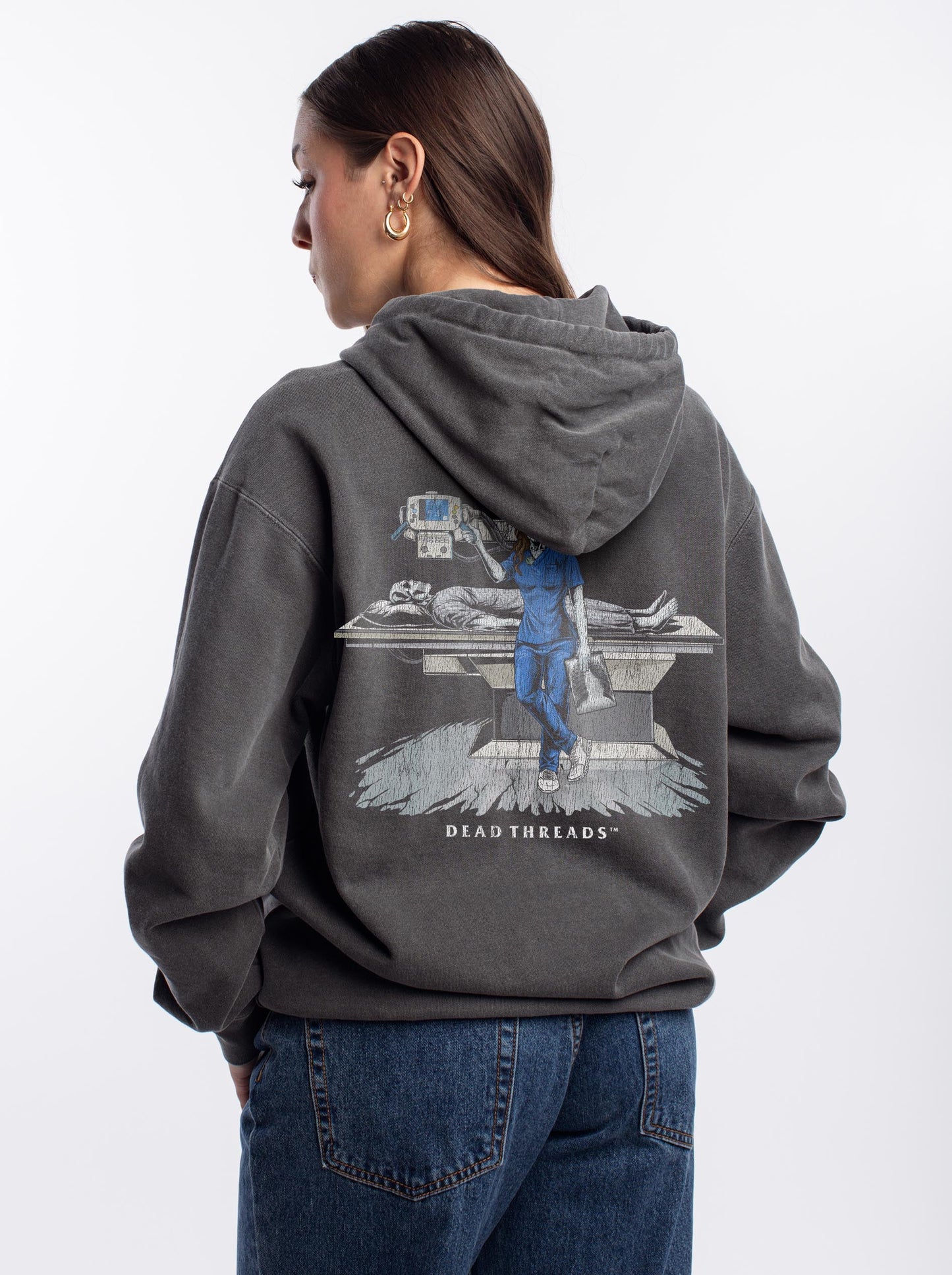 RADIATION REAPER (X - RAY, FEMALE) - “DT ESSENTIAL" HOODIE – Hoodie – Dead Threads Apparel