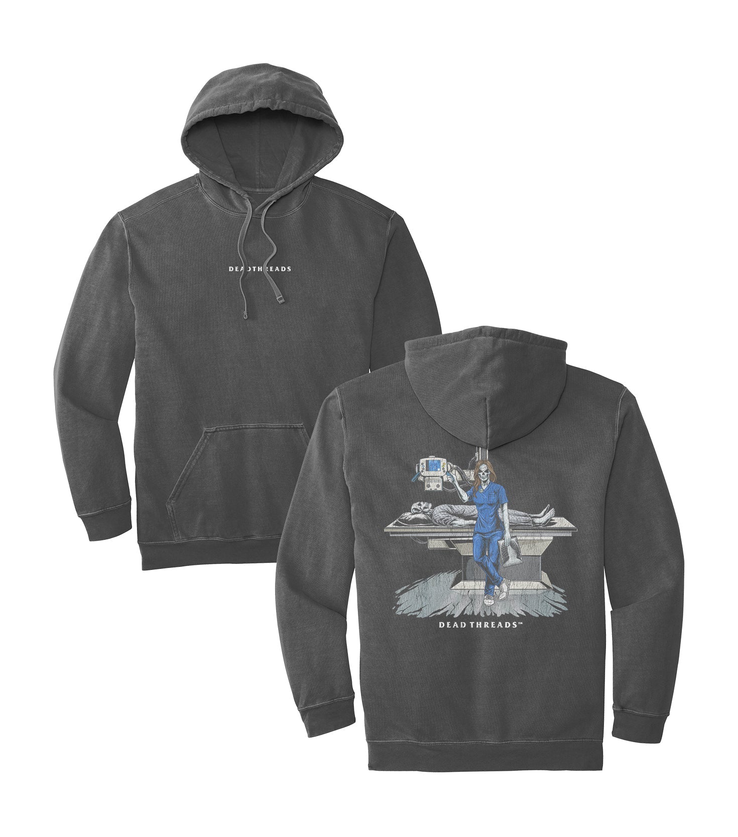 RADIATION REAPER (X - RAY, FEMALE) - “DT ESSENTIAL" HOODIE – Hoodie – Dead Threads Apparel