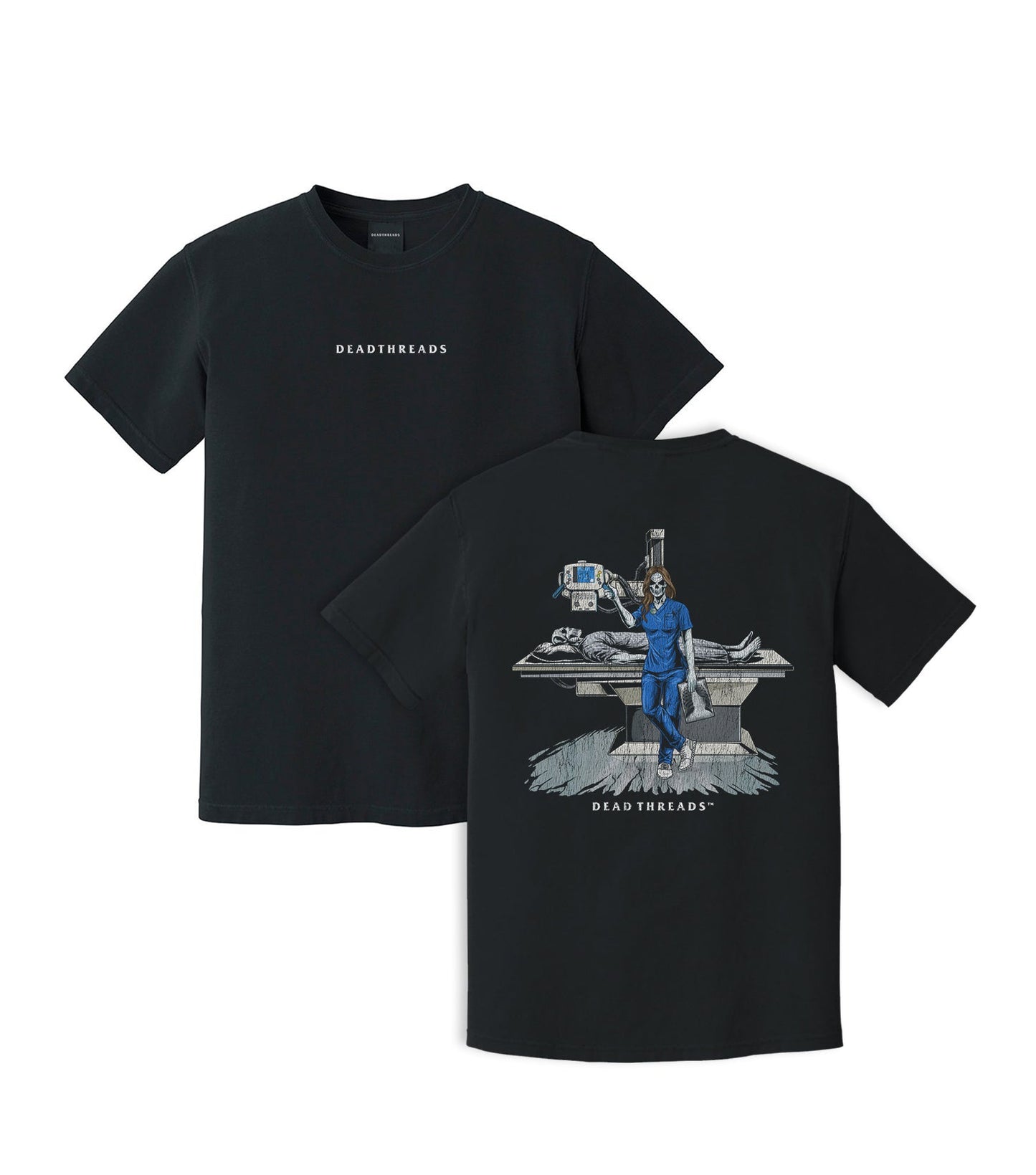 RADIATION REAPER (X - RAY, FEMALE) - “DT ESSENTIAL" PREMIUM T - SHIRT – T-Shirt – Dead Threads Apparel