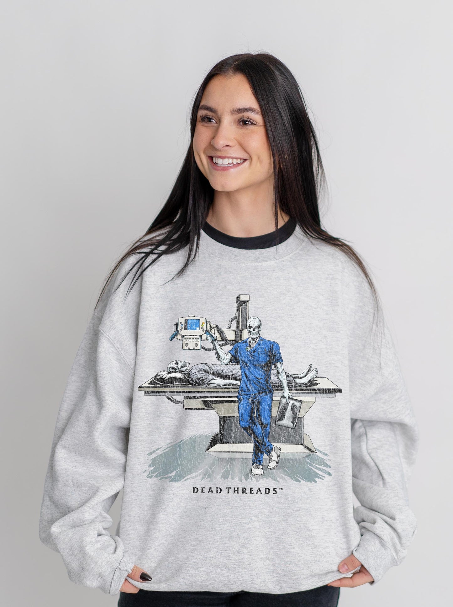 RADIATION REAPER (X - RAY, MALE) CREWNECK SWEATSHIRT – Sweatshirt – Dead Threads Apparel
