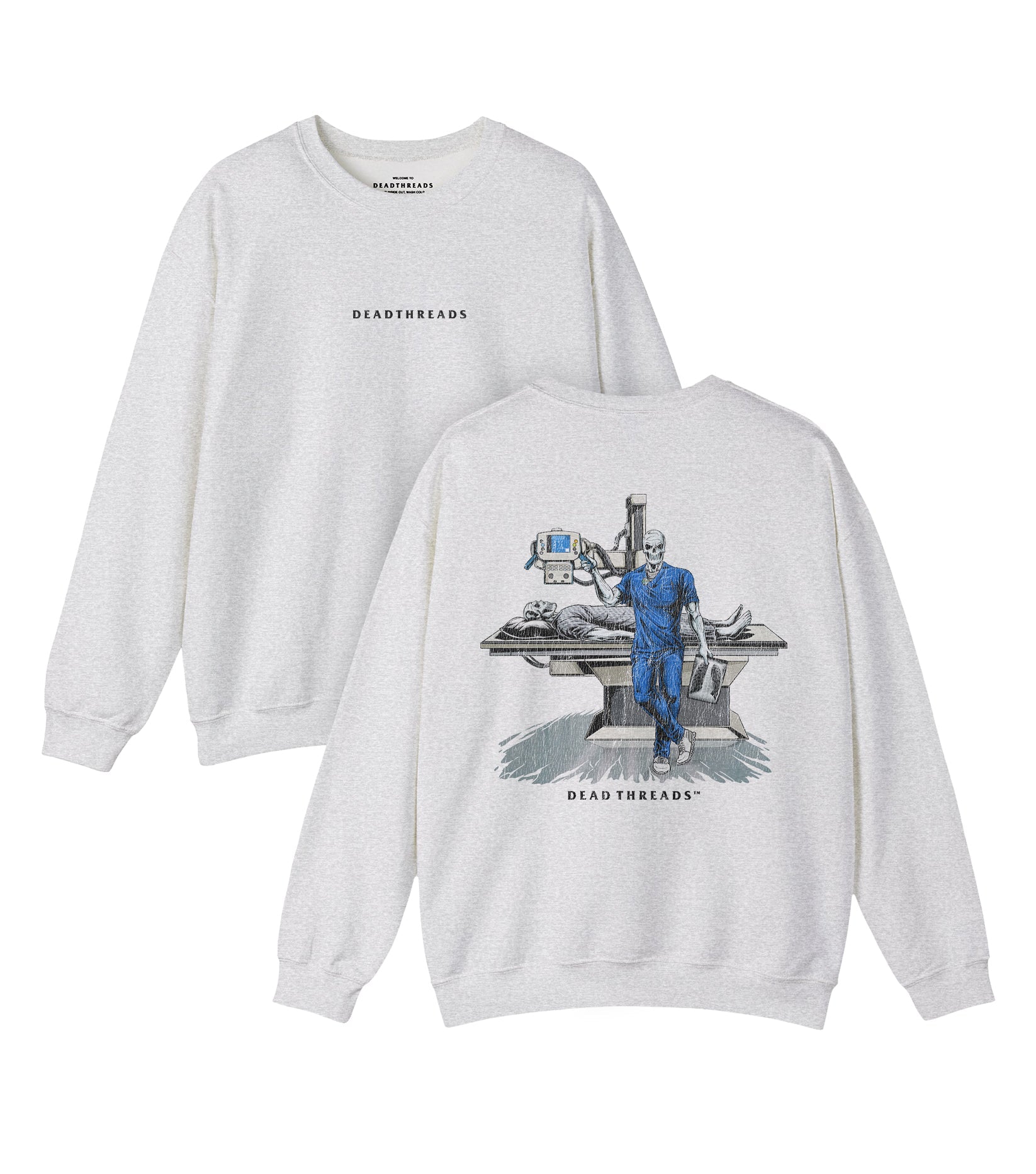 RADIATION REAPER (X - RAY, MALE) - “DT ESSENTIAL" CREWNECK SWEATSHIRT – Sweatshirt – Dead Threads Apparel