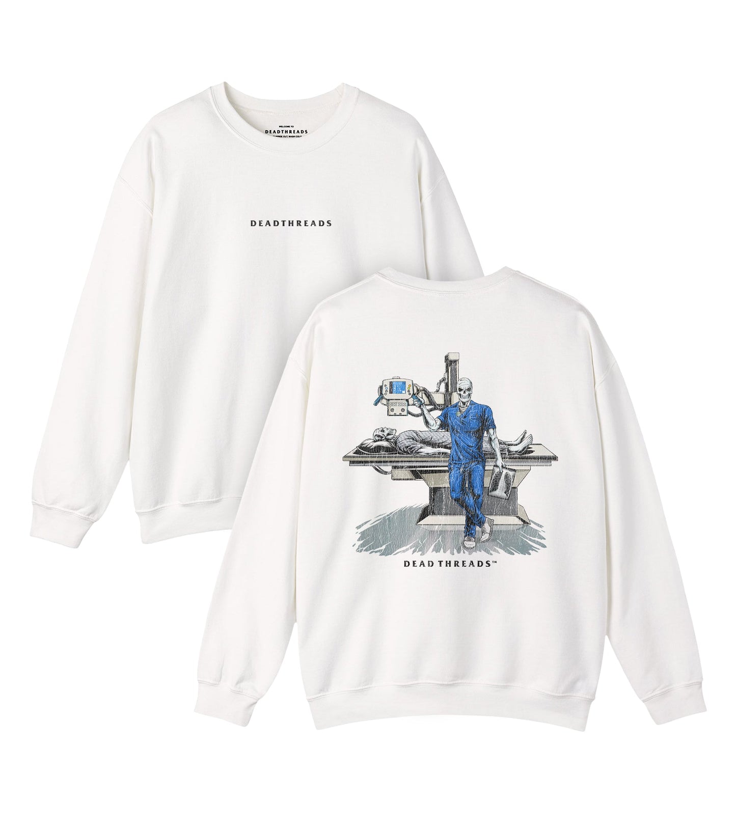 RADIATION REAPER (X - RAY, MALE) - “DT ESSENTIAL" CREWNECK SWEATSHIRT – Sweatshirt – Dead Threads Apparel