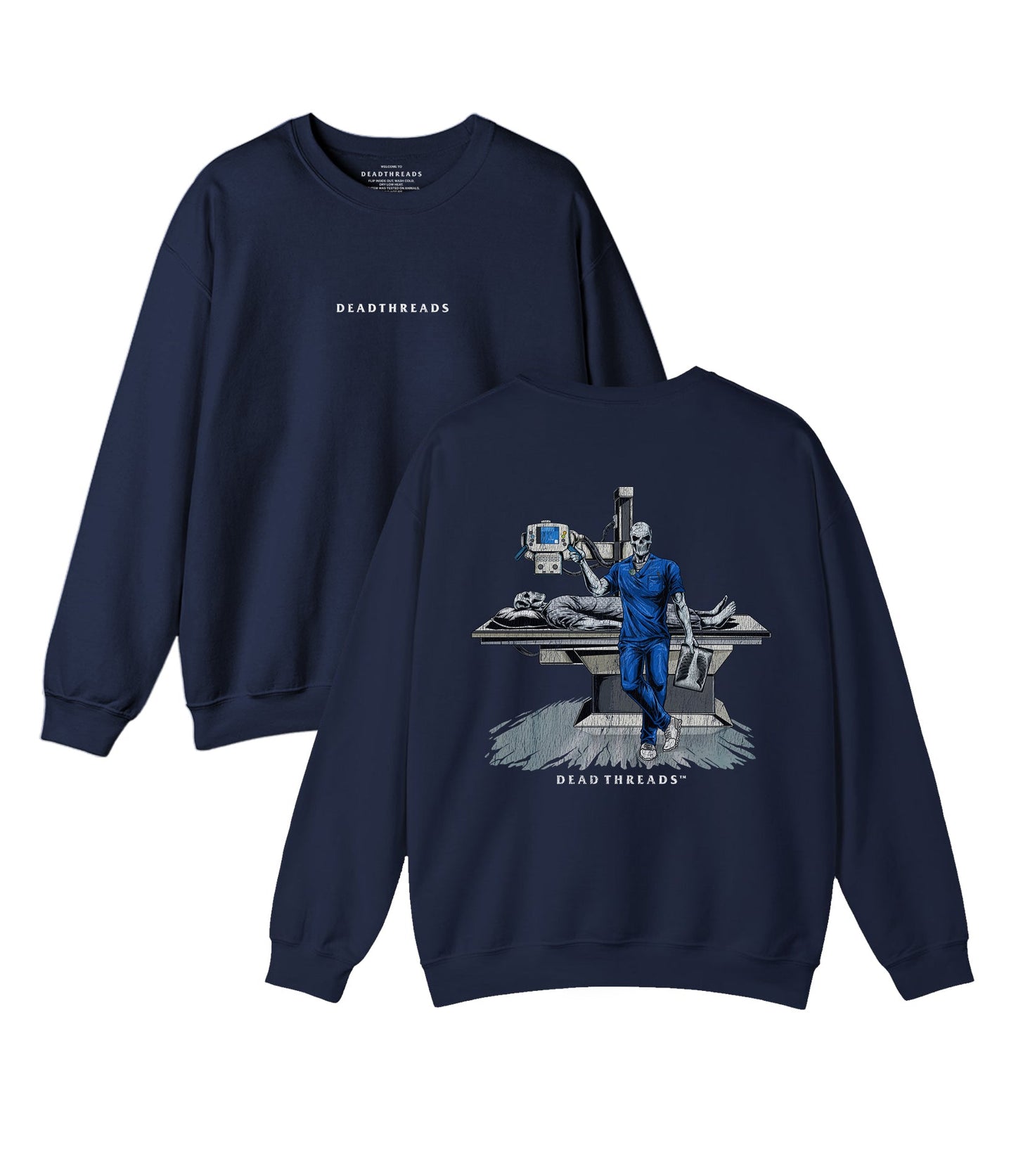 RADIATION REAPER (X - RAY, MALE) - “DT ESSENTIAL" CREWNECK SWEATSHIRT – Sweatshirt – Dead Threads Apparel
