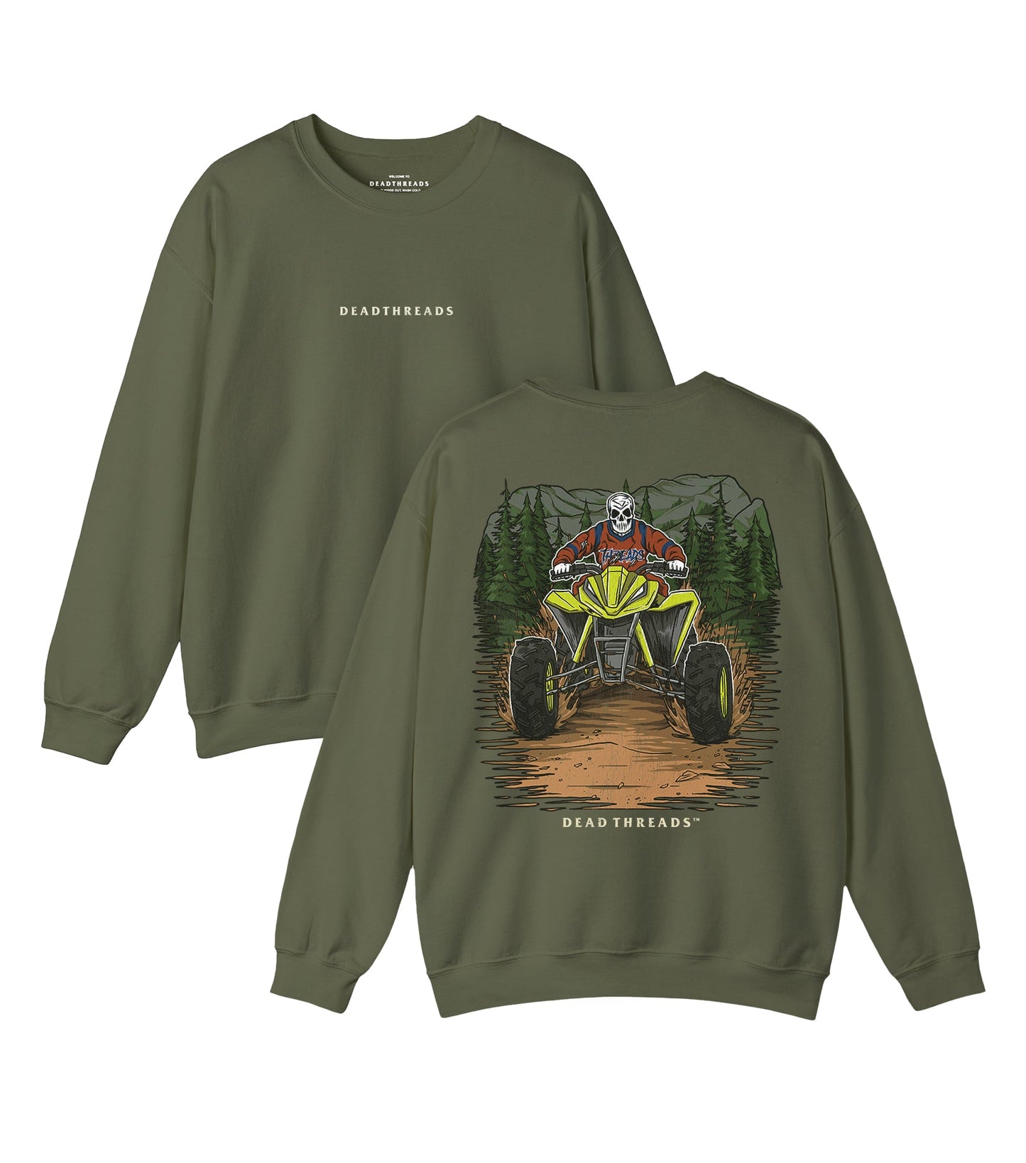 RIDE OR DIE - “DT ESSENTIAL" CREWNECK SWEATSHIRT – Sweatshirt – Dead Threads Apparel
