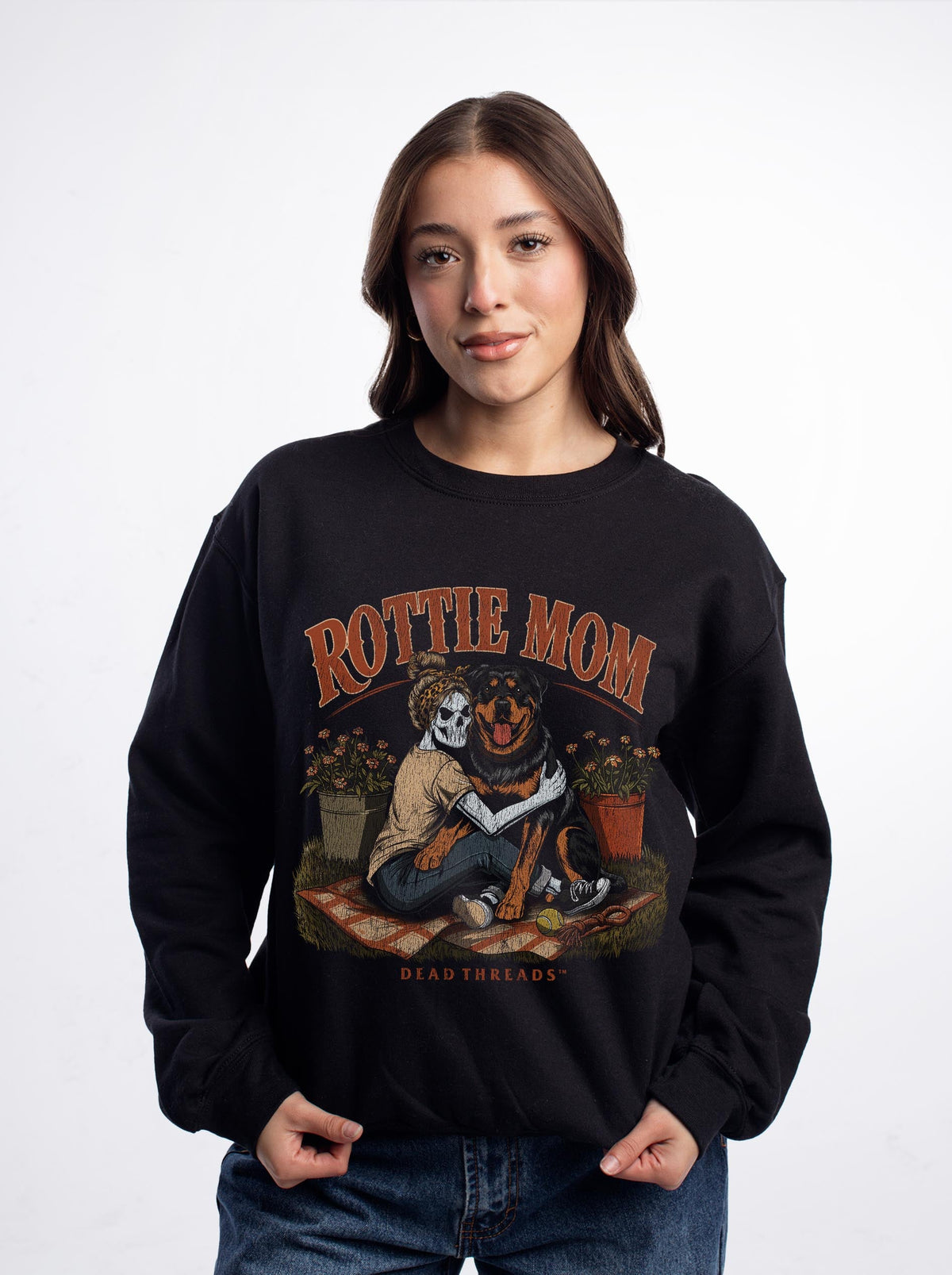 ROTTIE MOM - CREWNECK SWEATSHIRT – Sweatshirt – Dead Threads Apparel