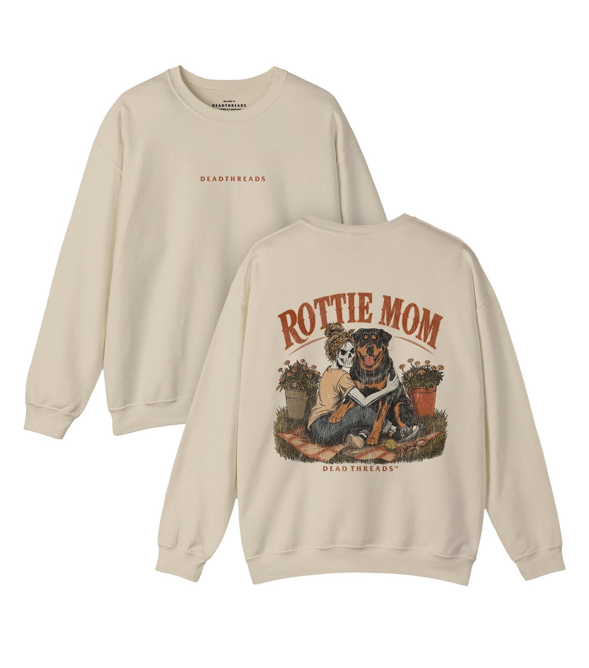 ROTTIE MOM - “DT ESSENTIAL" CREWNECK SWEATSHIRT – Sweatshirt – Dead Threads Apparel