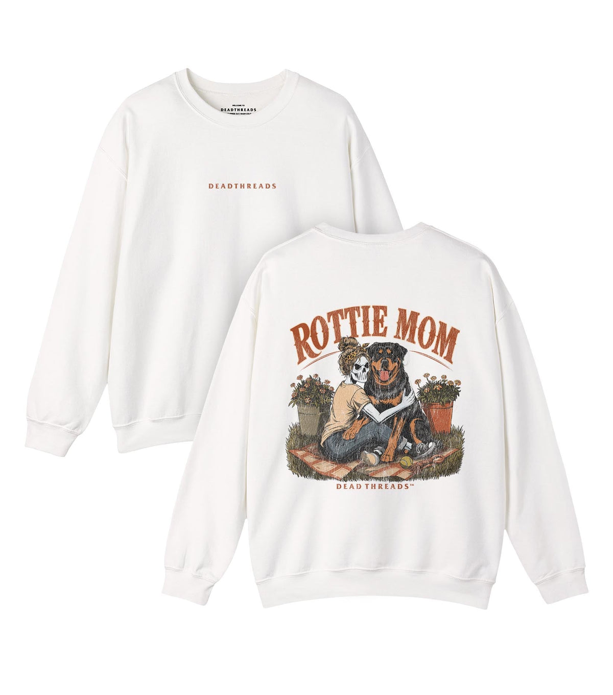 ROTTIE MOM - “DT ESSENTIAL" CREWNECK SWEATSHIRT – Sweatshirt – Dead Threads Apparel
