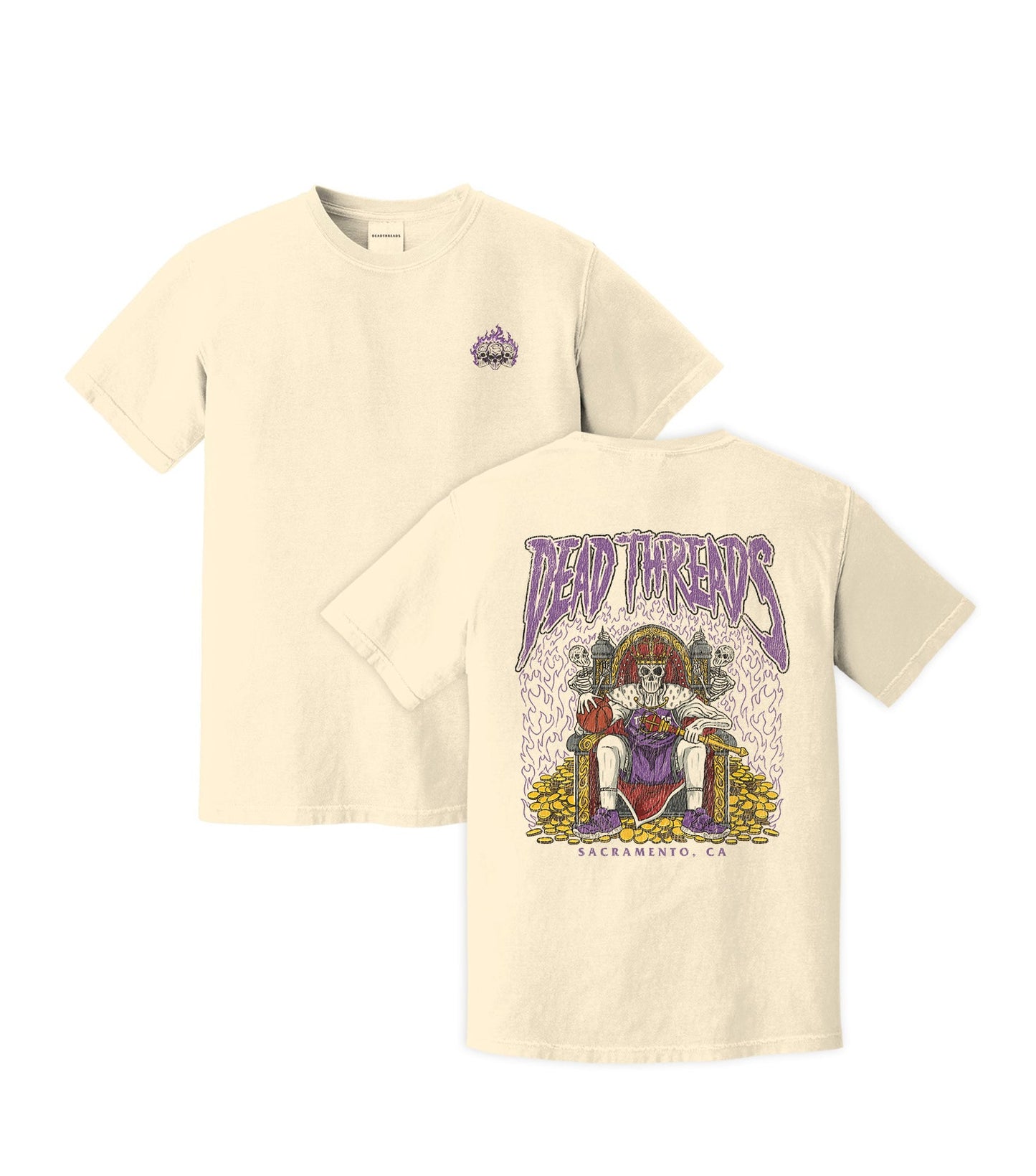 SACRAMENTO BASKETBALL - “3 SKULL” PREMIUM T-SHIRT – T-Shirt – Dead Threads Apparel