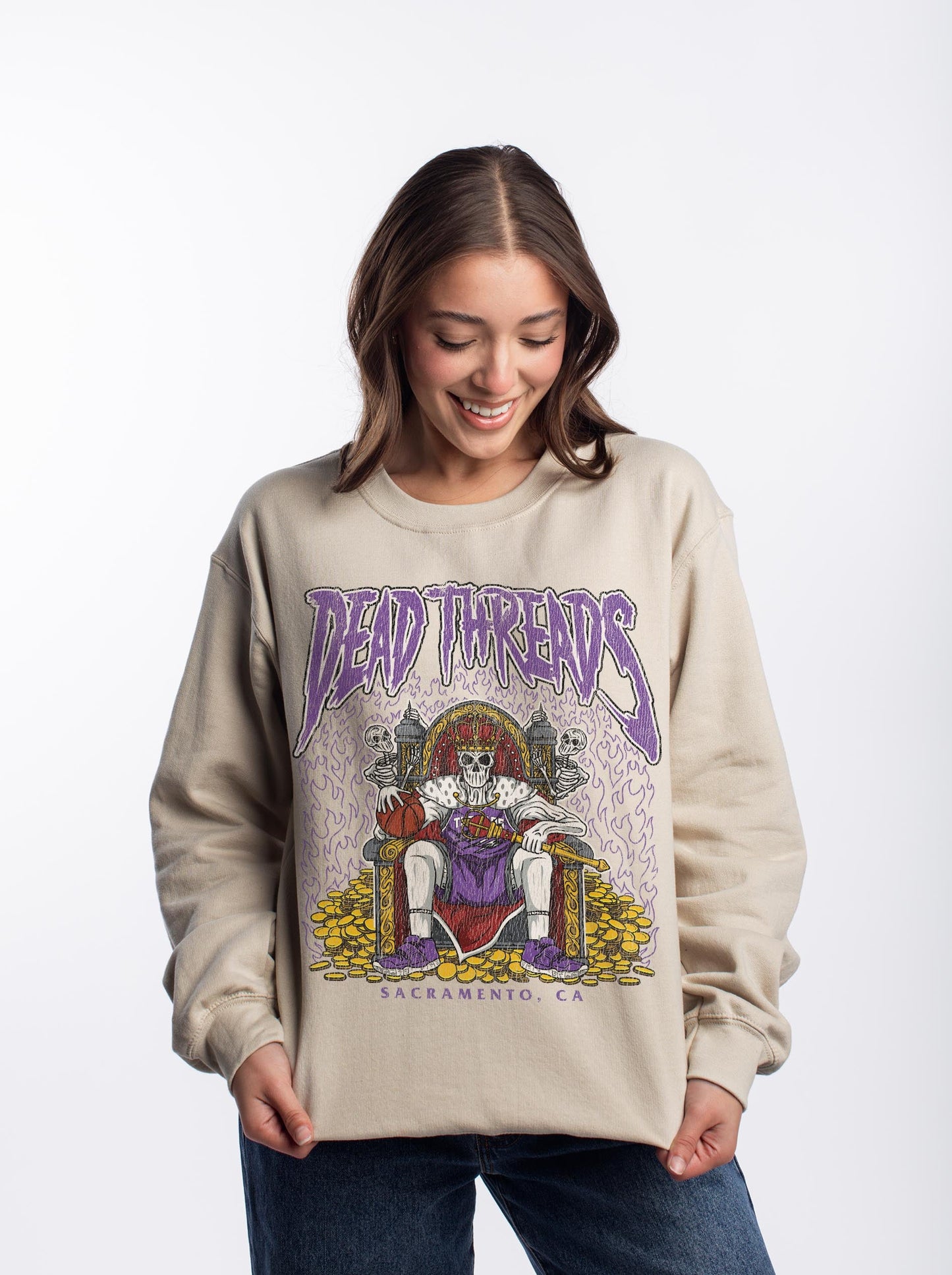 SACRAMENTO BASKETBALL - CREWNECK SWEATSHIRT – Sweatshirt – Dead Threads Apparel