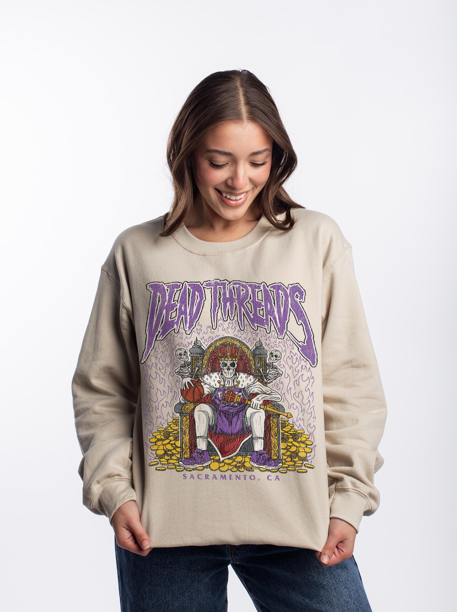 SACRAMENTO BASKETBALL - CREWNECK SWEATSHIRT – Sweatshirt – Dead Threads Apparel