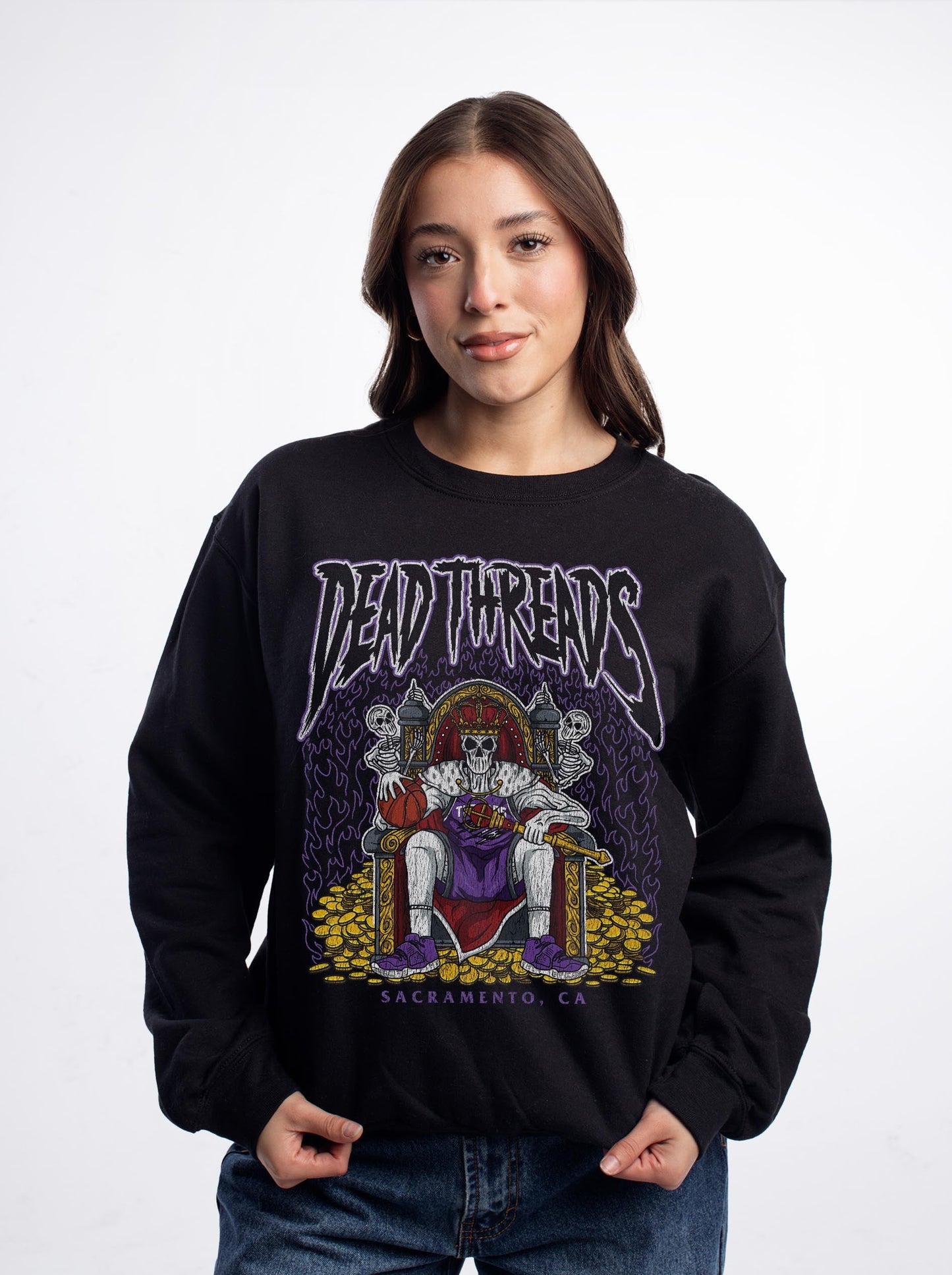SACRAMENTO BASKETBALL - CREWNECK SWEATSHIRT – Sweatshirt – Dead Threads Apparel
