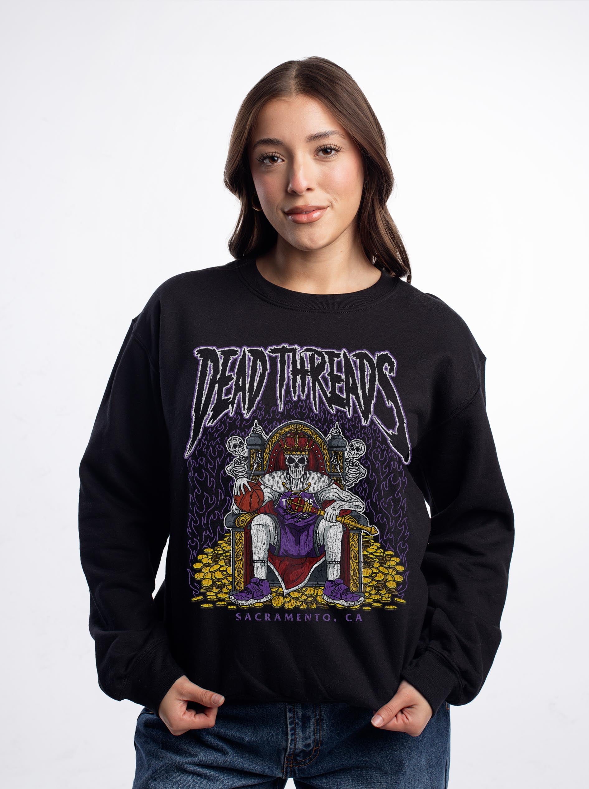 SACRAMENTO BASKETBALL - CREWNECK SWEATSHIRT – Sweatshirt – Dead Threads Apparel